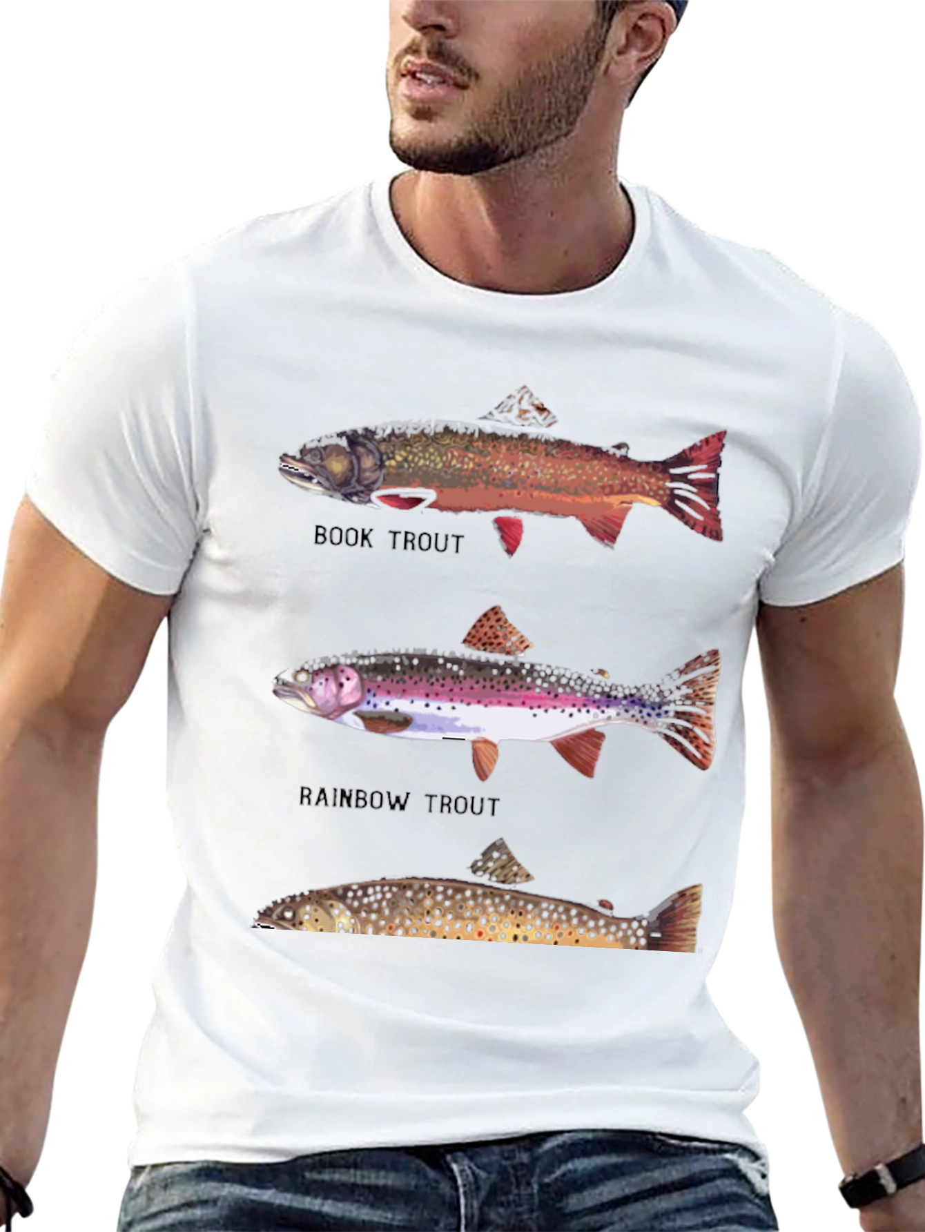 Trout Species Graphic Print T-Shirt