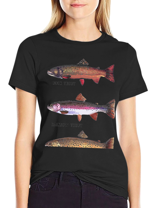 Trout Species Graphic Print T-Shirt