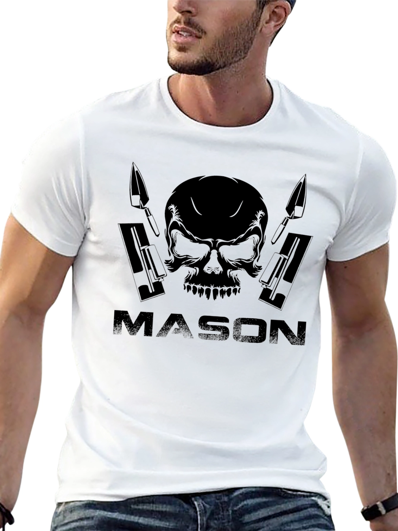 Mason Skull T-Shirt - Dark Humor Apparel