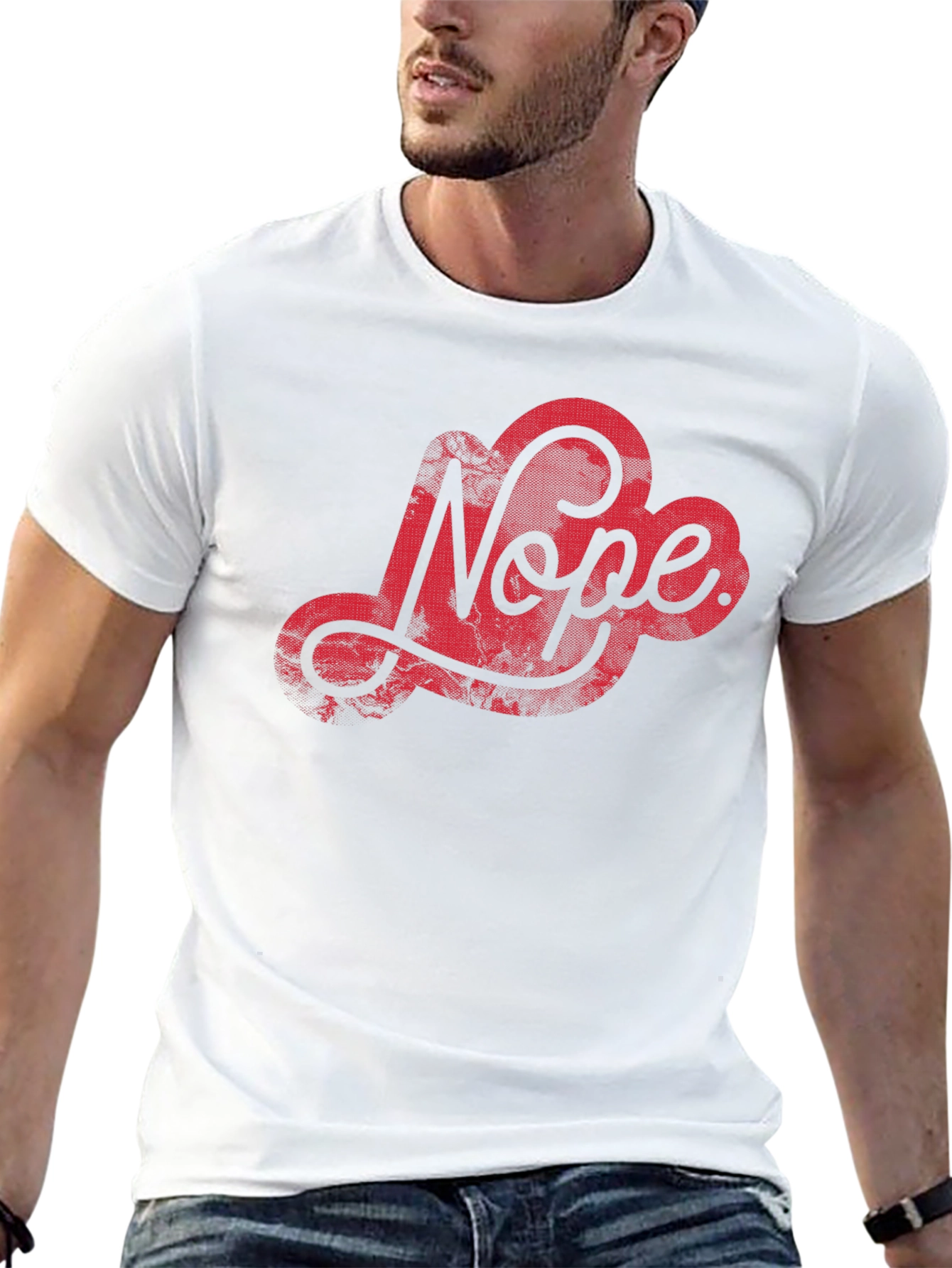 Nope Graphic Tee - Stylish Black Cotton T-Shirt