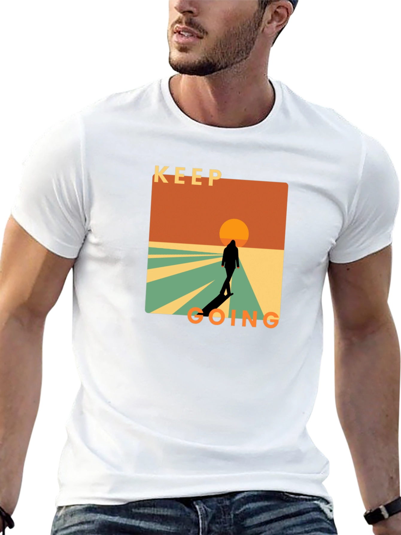 Keep Going Graphic T-Shirt - Motivational Design