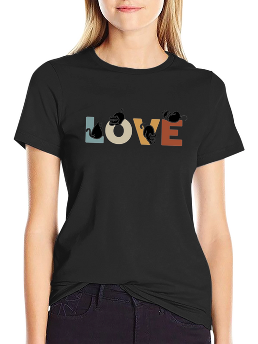 Black Cat Love T-Shirt