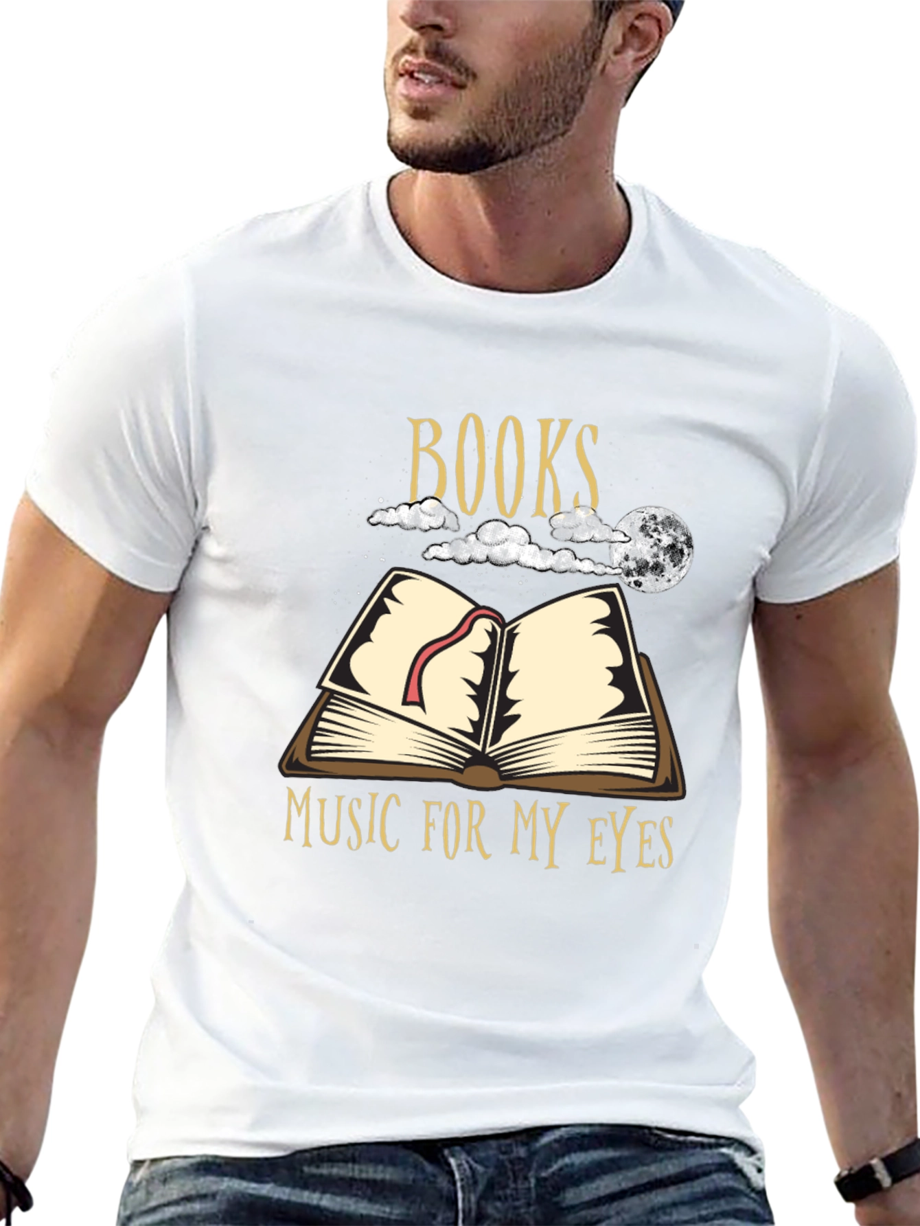 Books Music for My Eyes Black Graphic T-Shirt