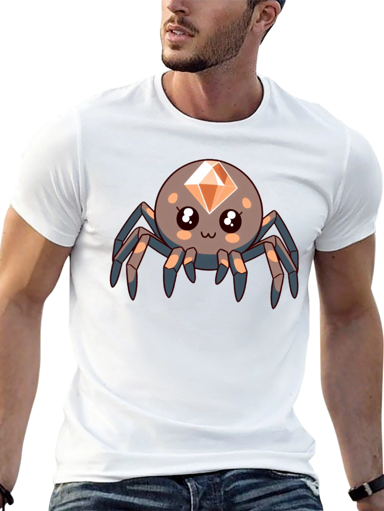 Cute Diamond Spider Black T-Shirt