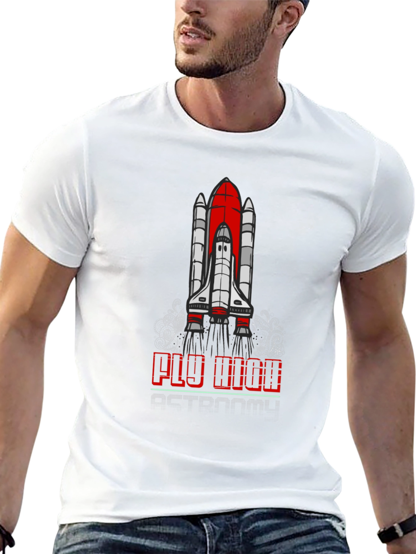 Fly High T-Shirt - Space Shuttle Graphic Tee