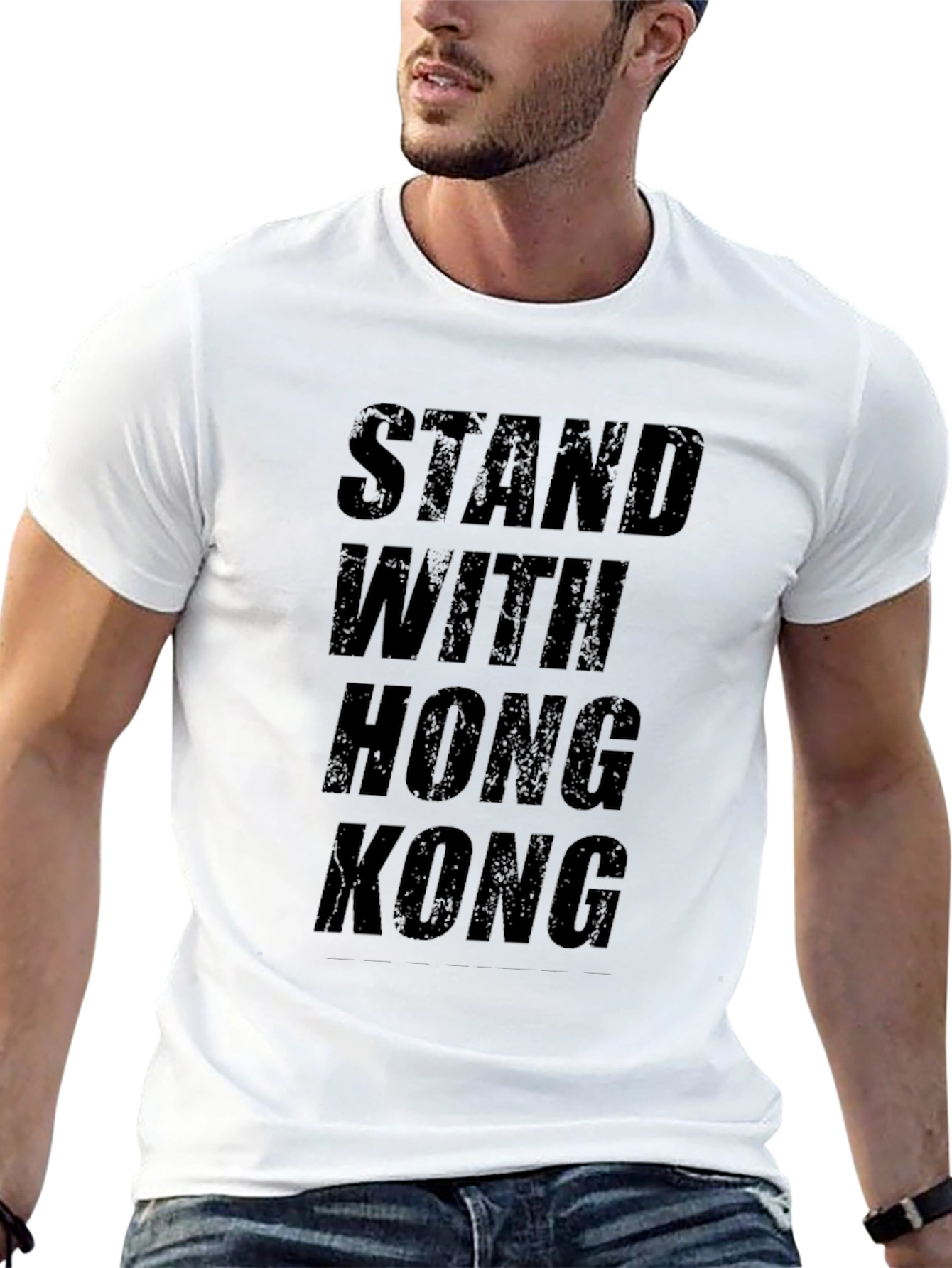 Stand With Hong Kong Black Graphic Tee