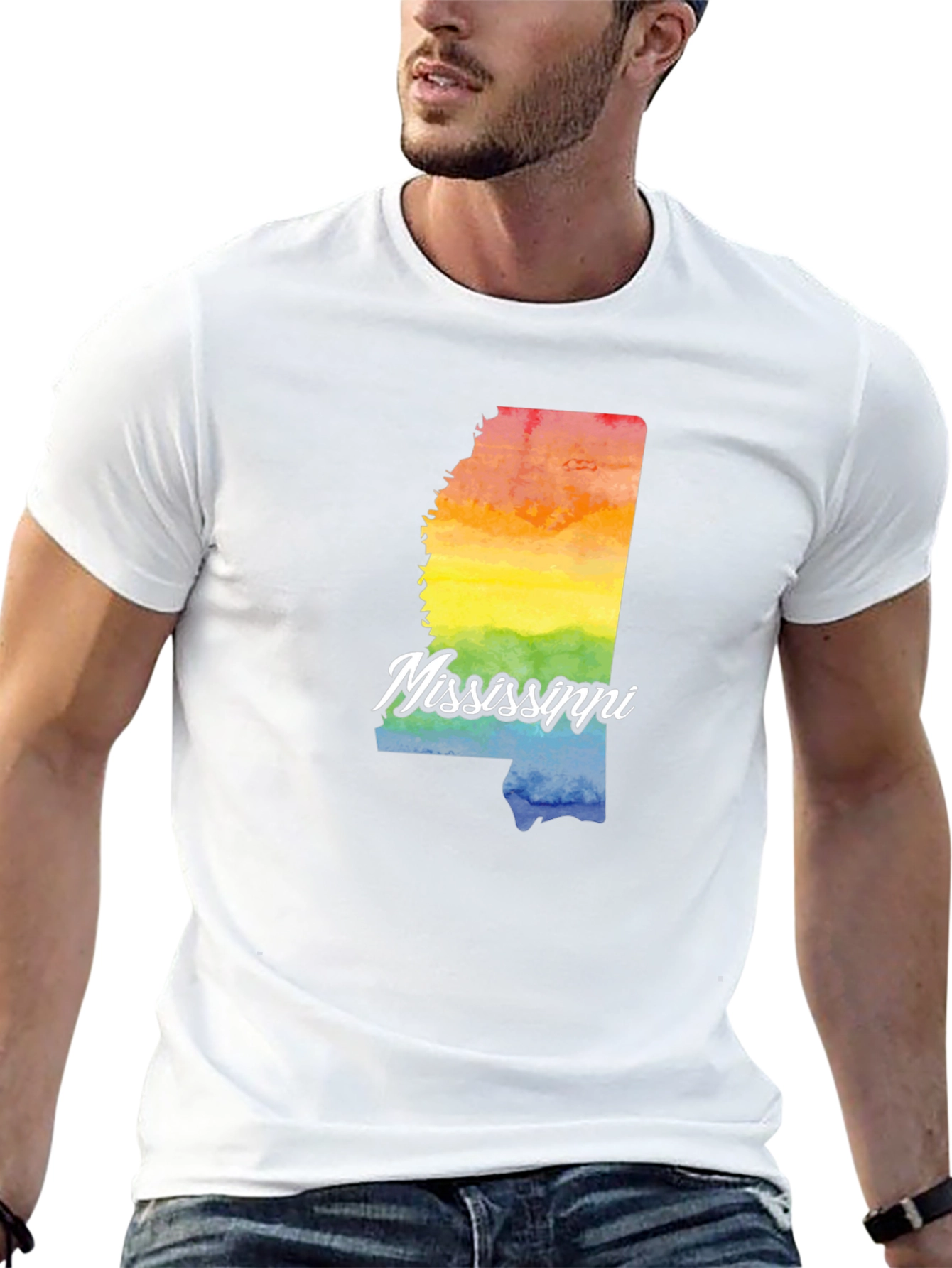 Mississippi State Rainbow T-Shirt