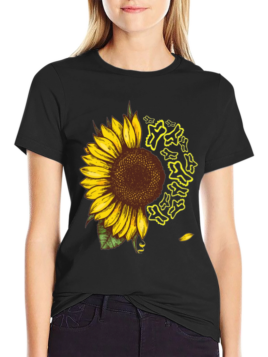 Sunflower Fox Logo Graphic Tee - Black
