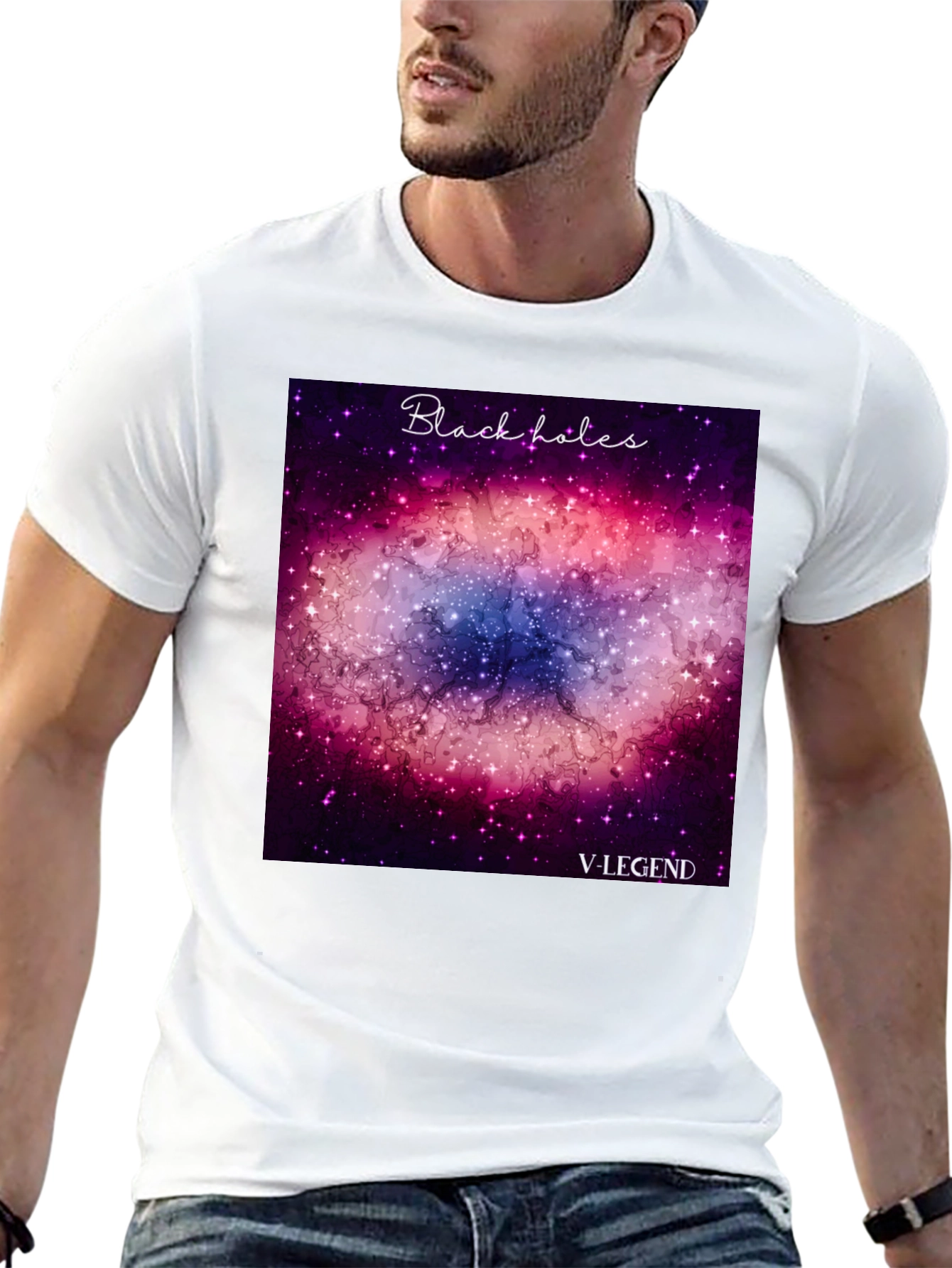 Black Hole Graphic Tee - V-Legend Premium Cotton