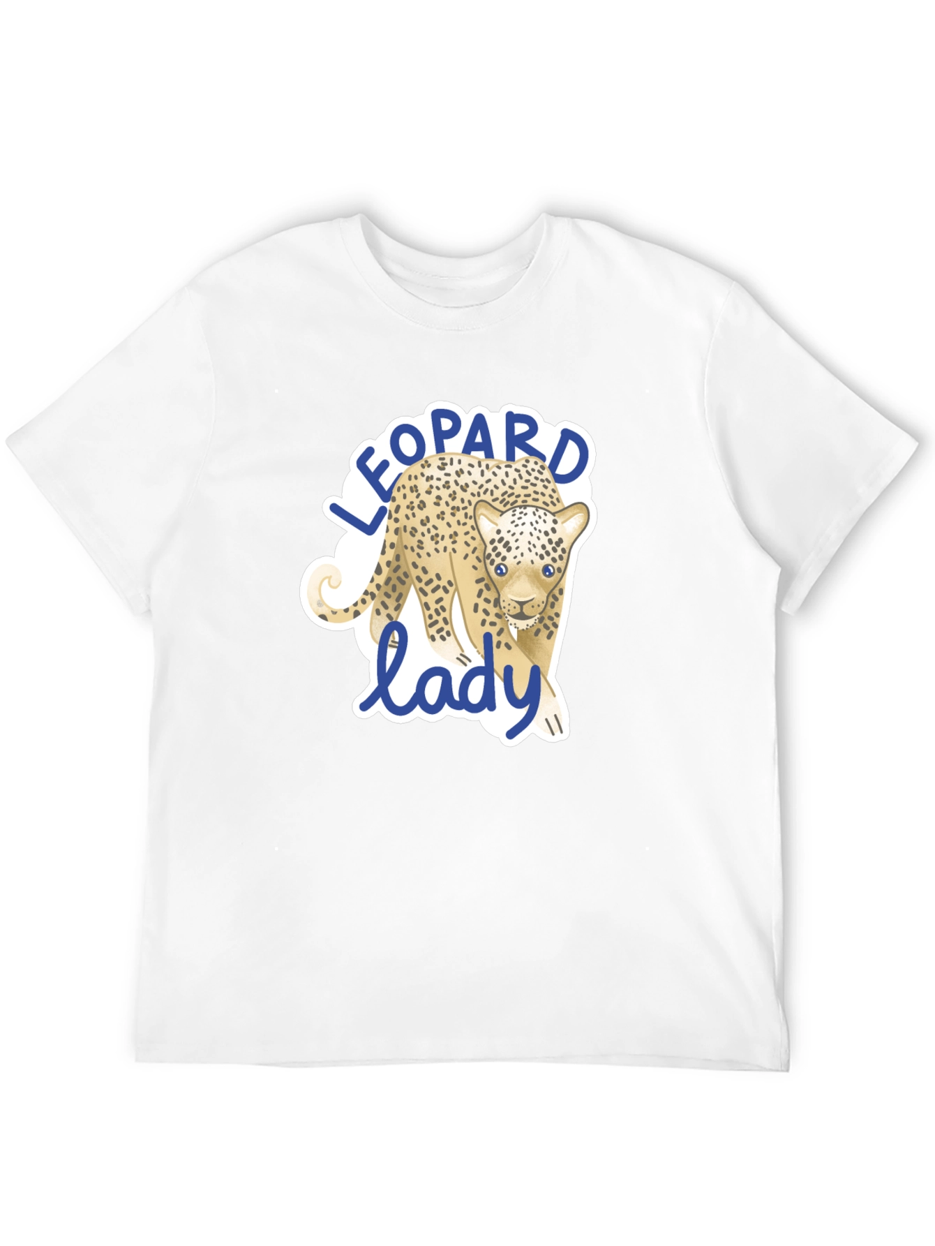 Leopard Lady Graphic Print Black T-Shirt