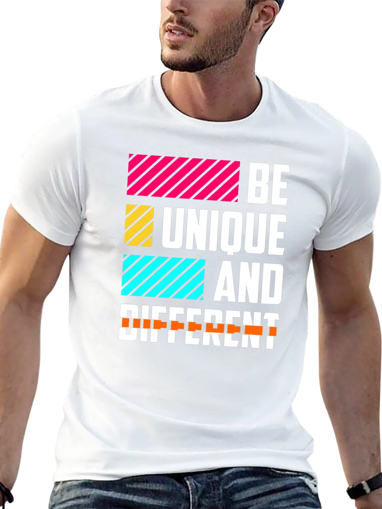 Be Unique And Different Black T-Shirt
