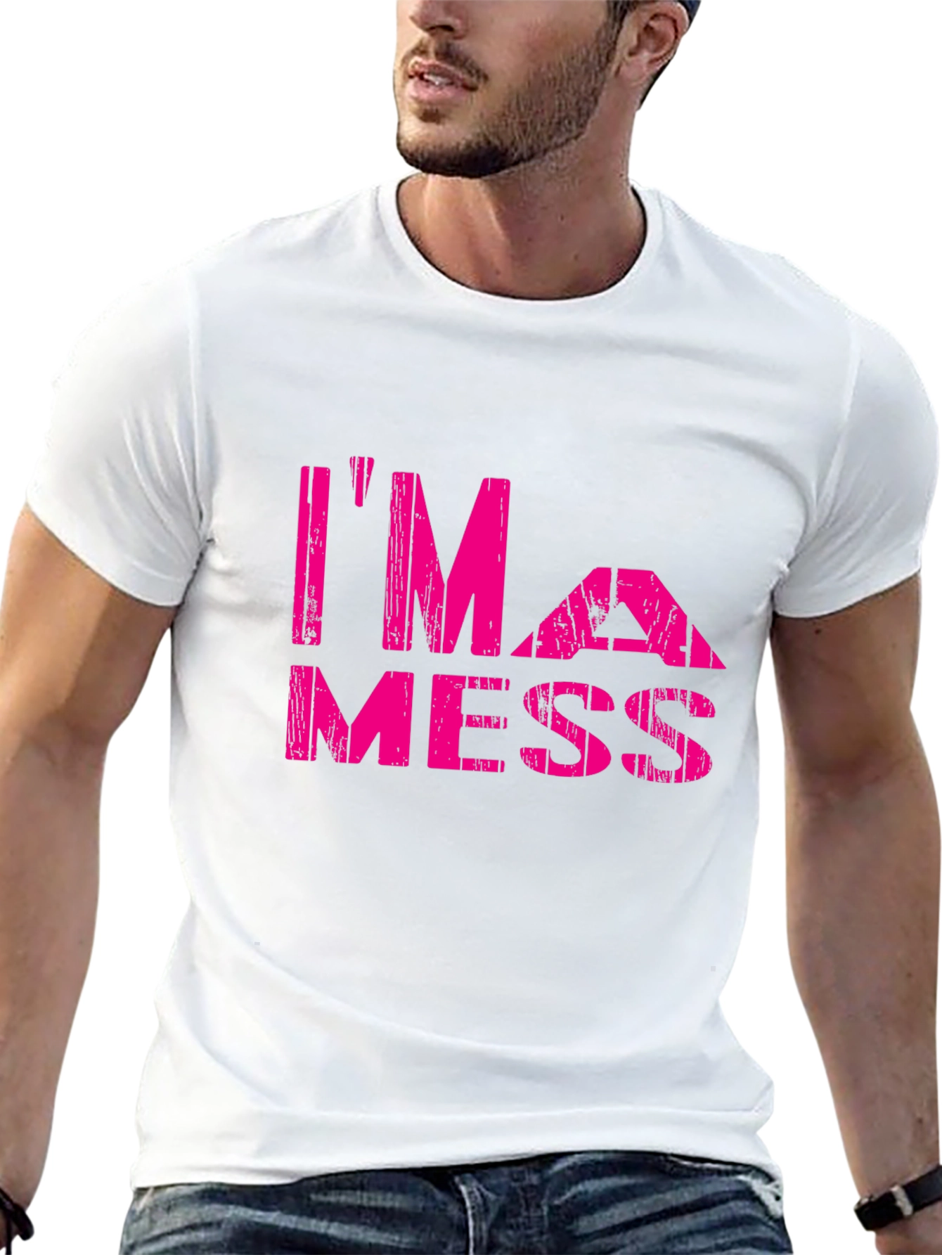 Im A Mess Distressed Graphic Tee