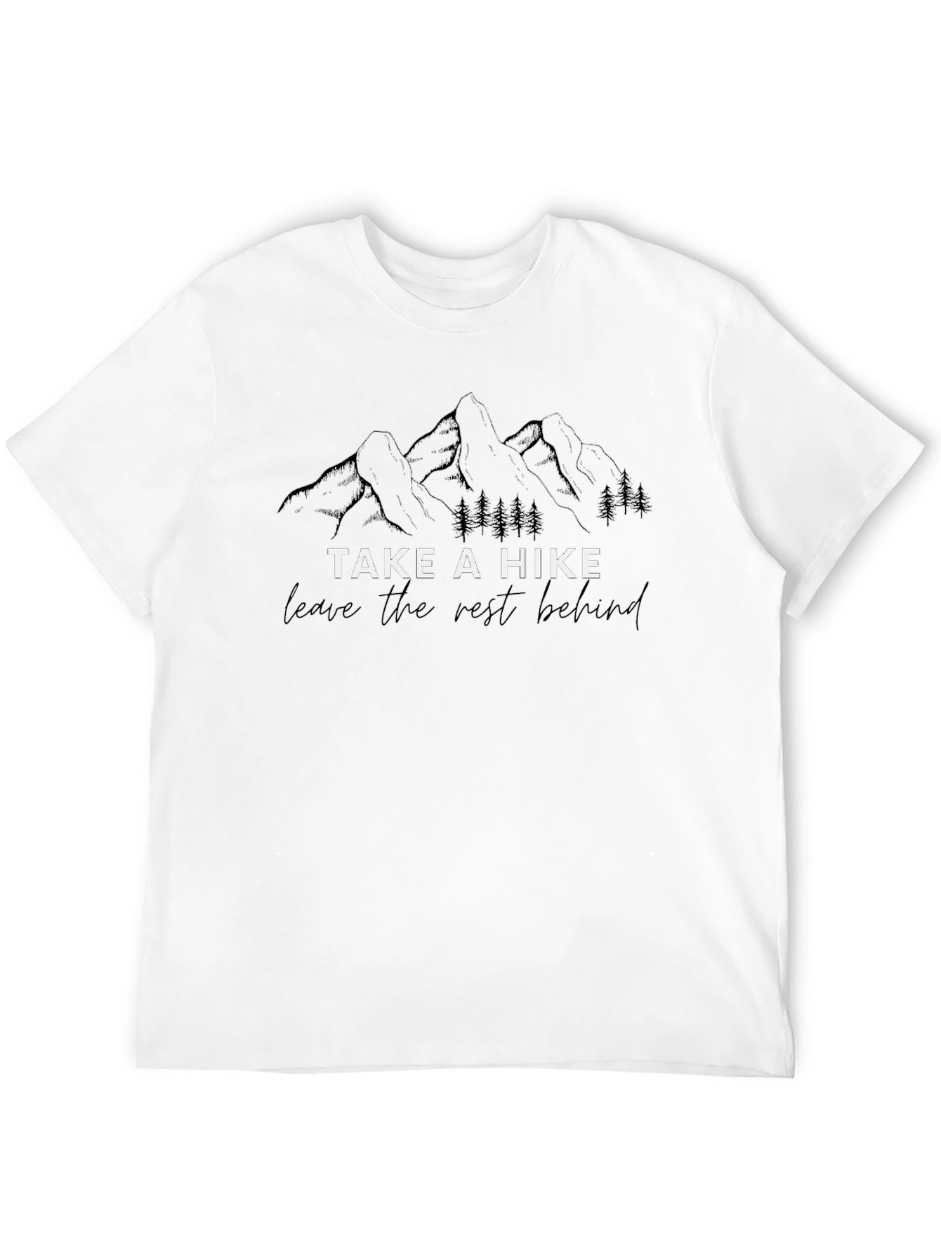 Take a Hike Graphic Tee - Black Cotton Blend