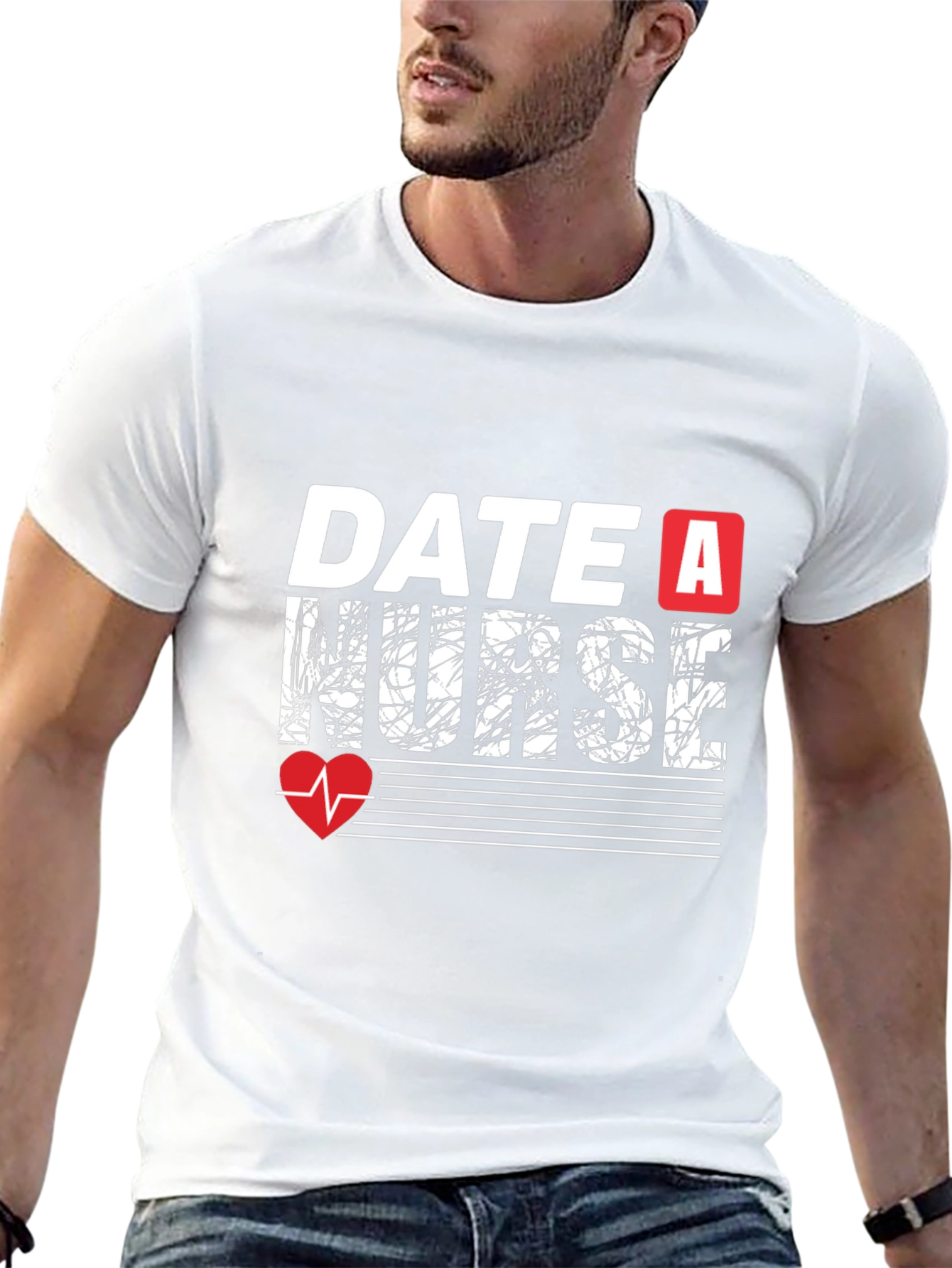 Date A Nurse Graphic T-Shirt - Black Cotton Tee