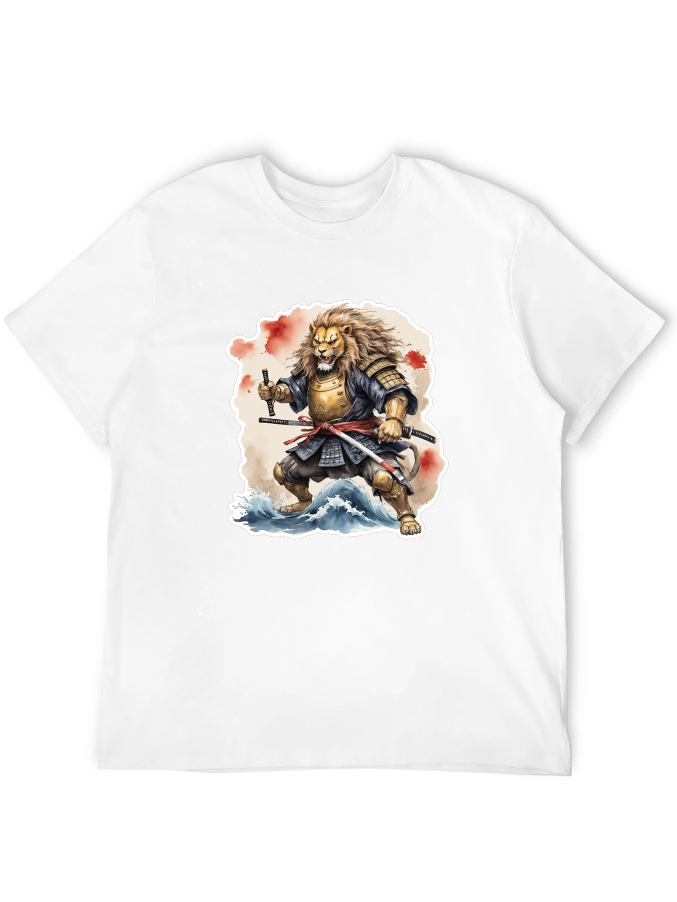 Samurai Lion Black T-Shirt