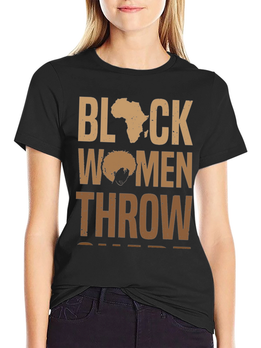 Black Women Throw Shirt - Afro Pride Tee