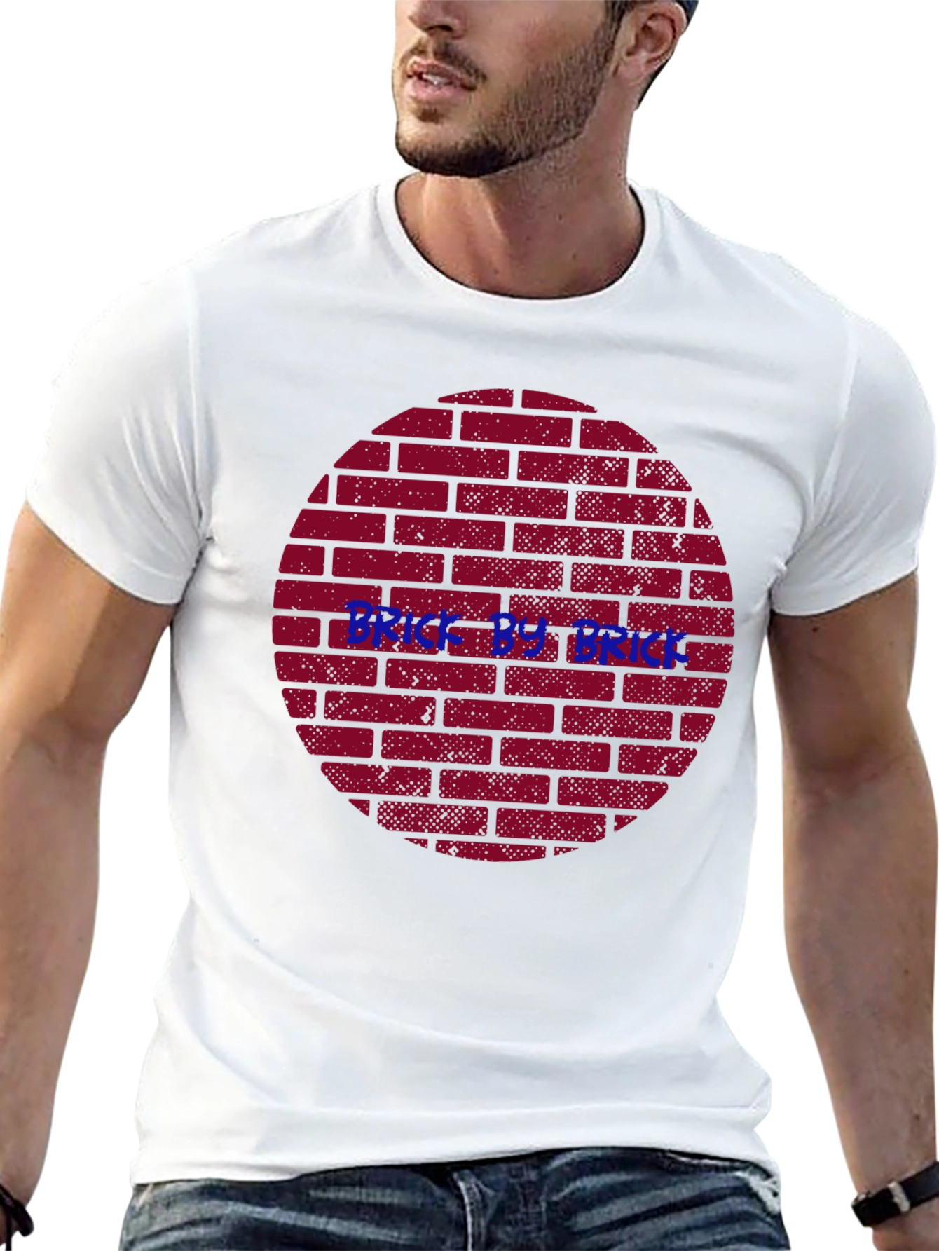 Brick by Brick Graphic Tee - Construction Style