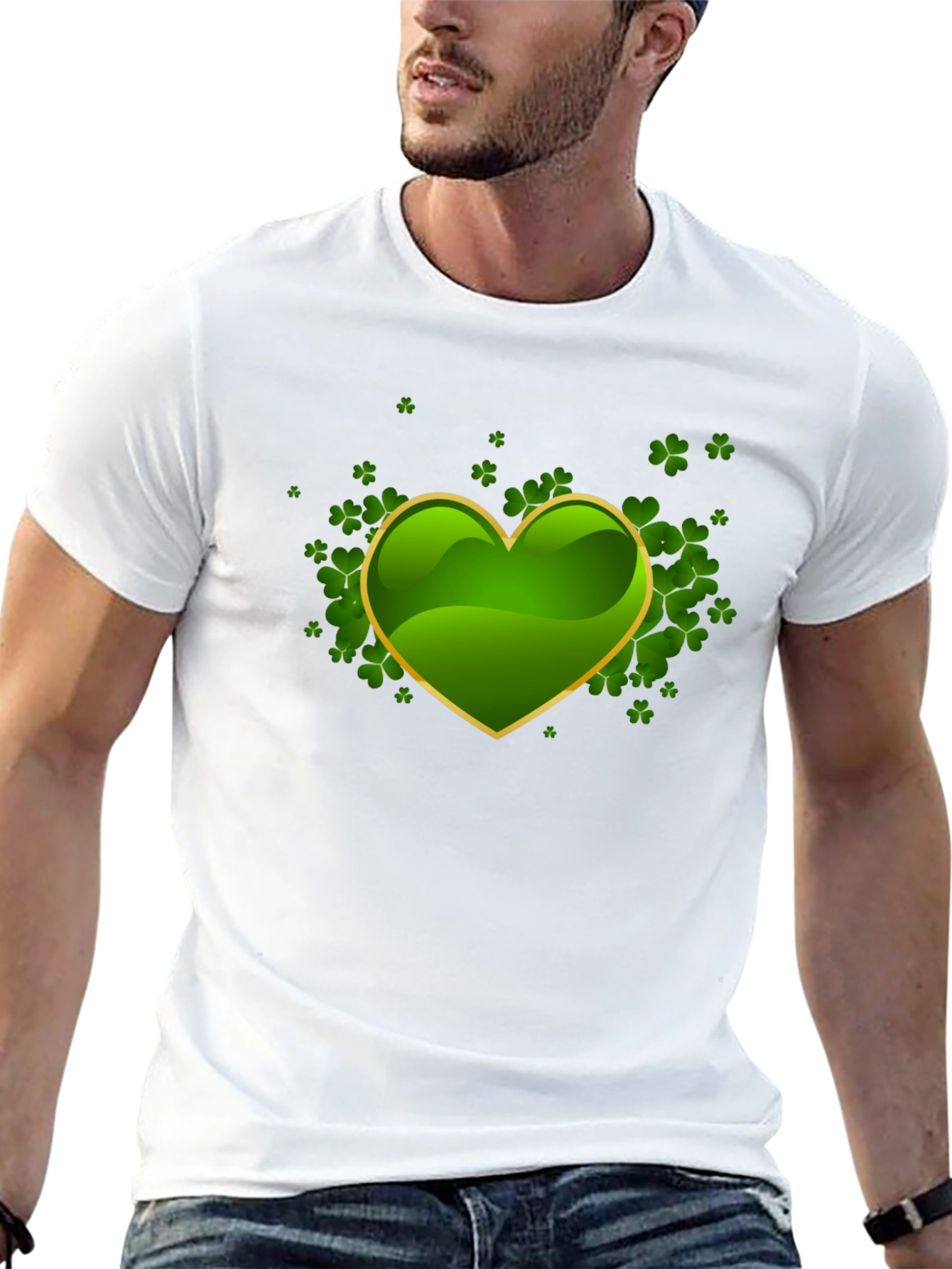 Lucky Shamrock Heart Graphic Tee