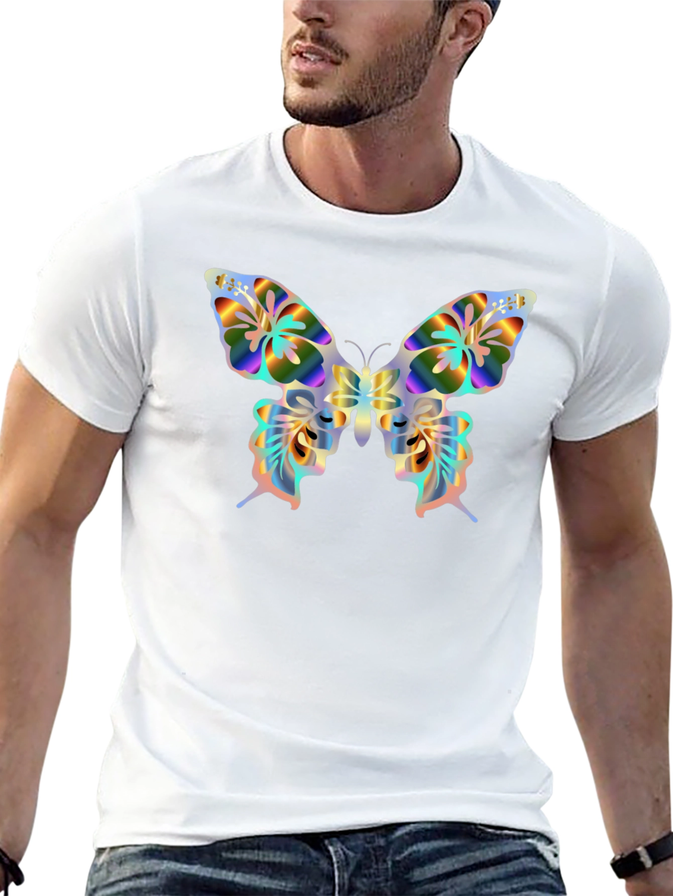 Butterfly Graphic T-Shirt - Black