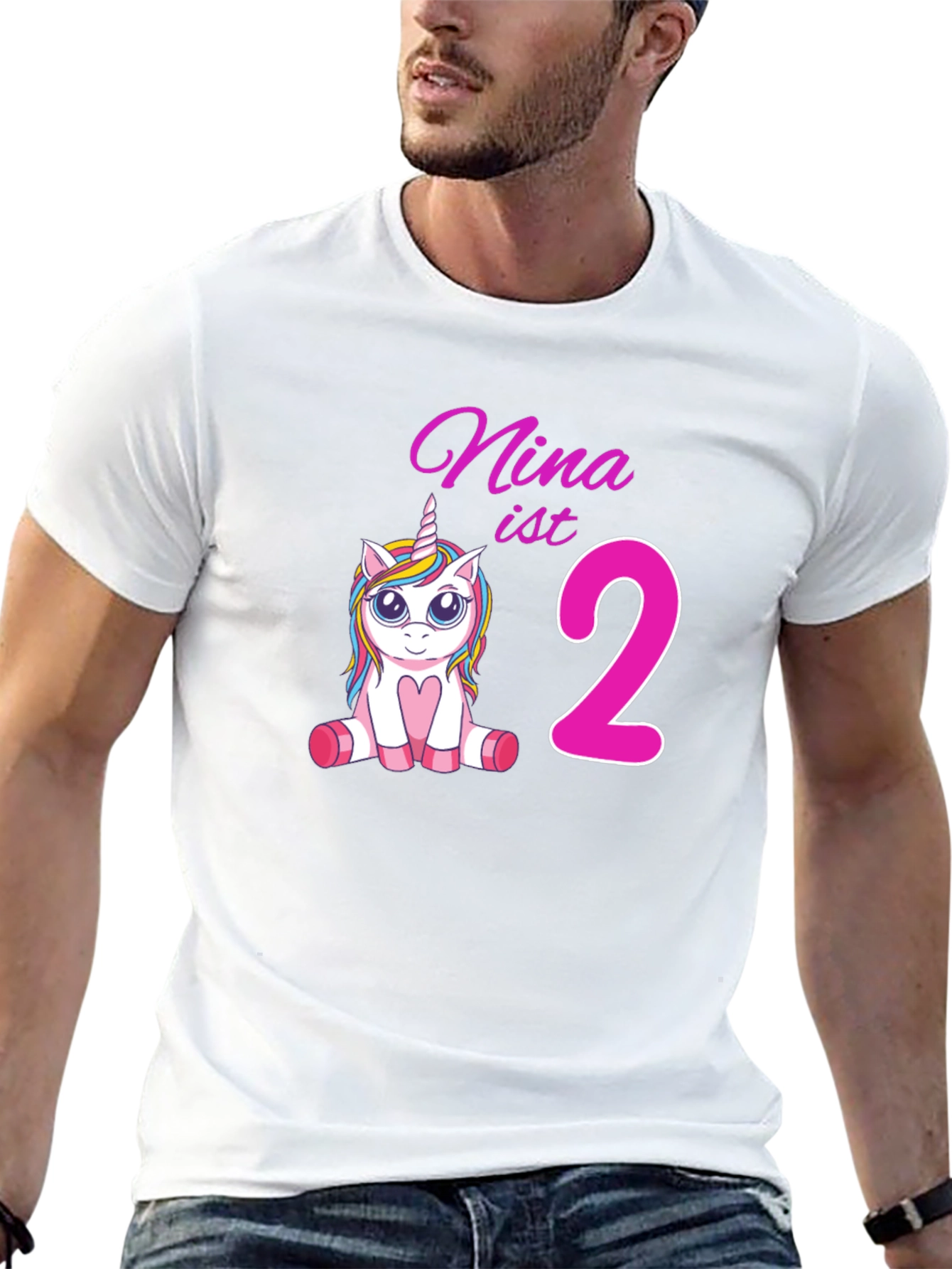 Nina is 2 Unicorn Birthday T-Shirt