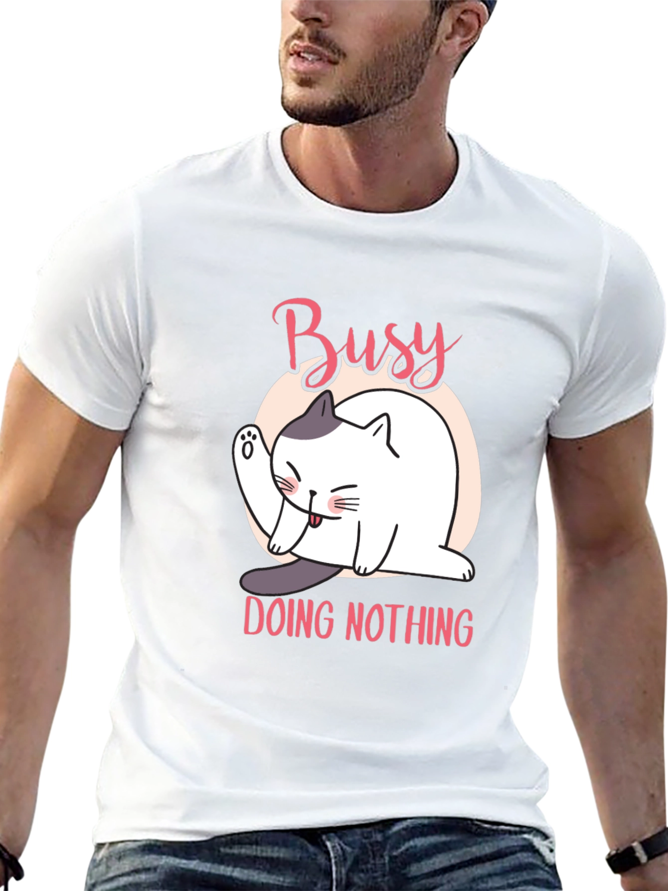 Busy Doing Nothing Cat T-Shirt