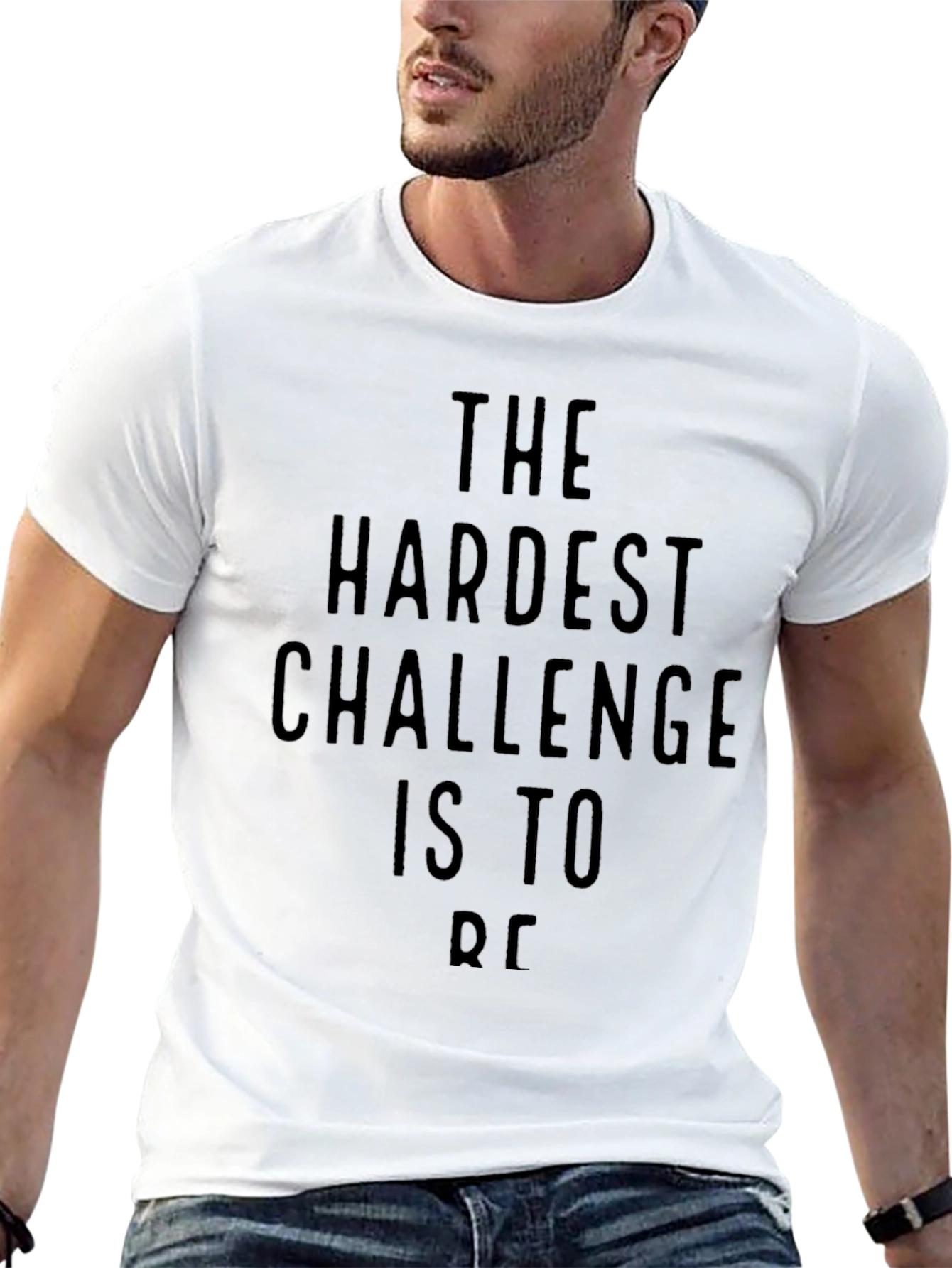 The Hardest Challenge T-Shirt - Motivational Black Tee