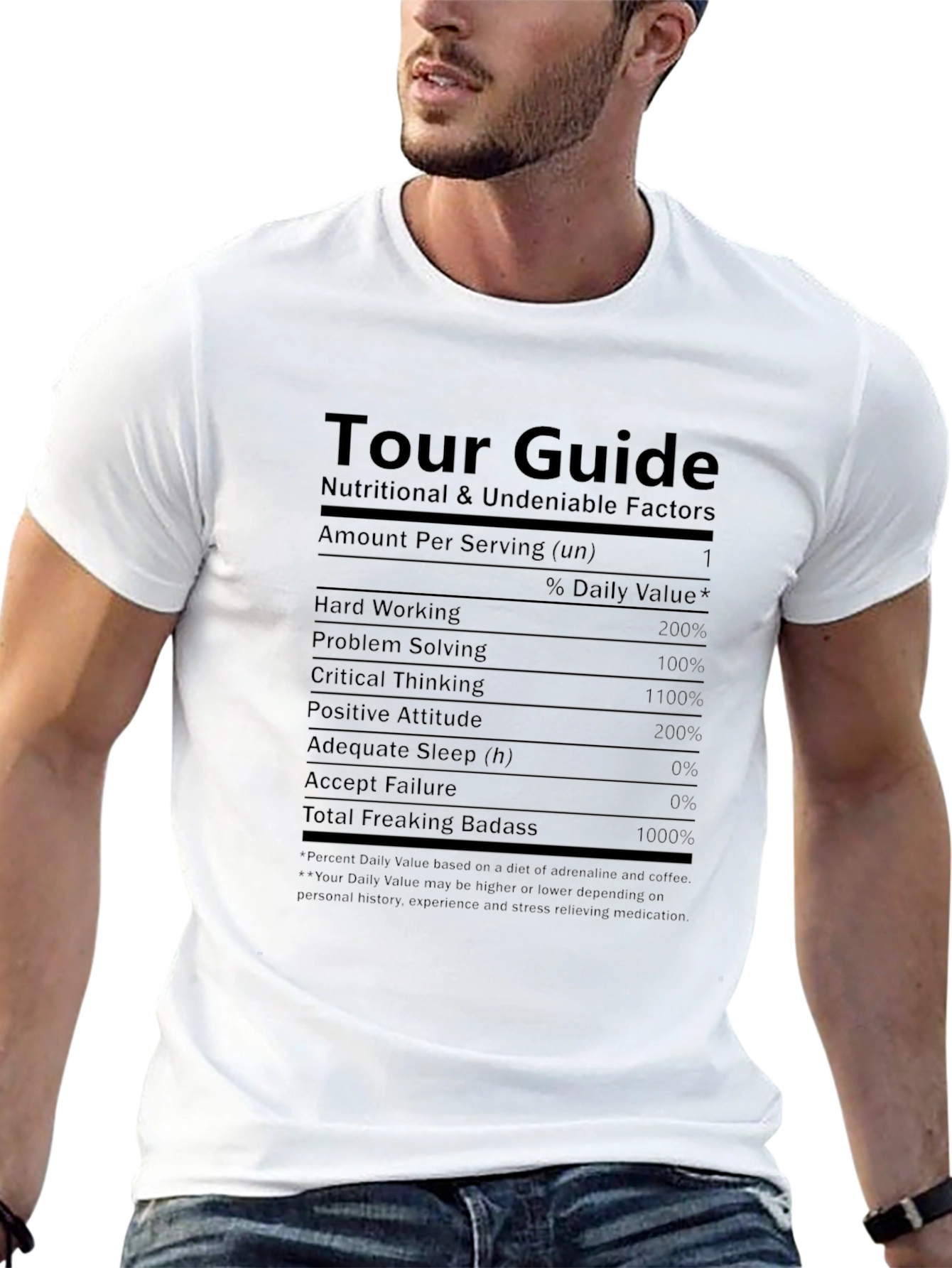 Tour Guide Nutritional Facts T-Shirt
