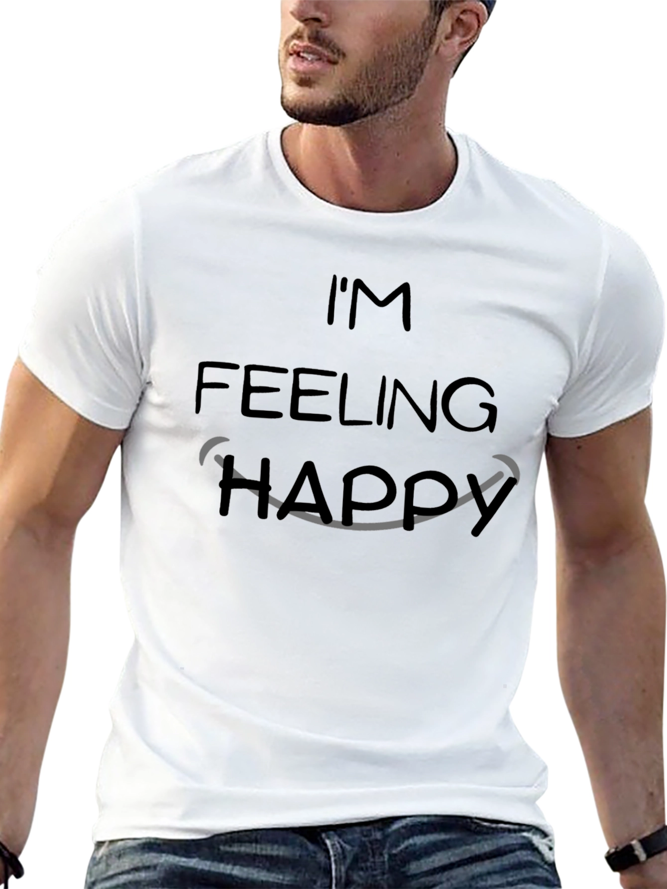 Im Feeling Happy Graphic T-Shirt - Soft Cotton Tee