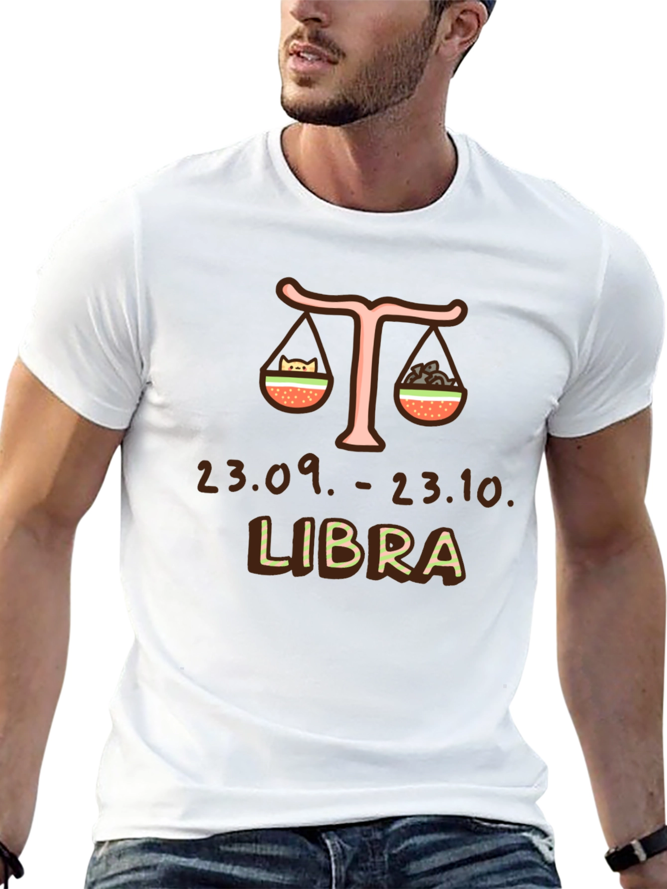 Libra Zodiac Sign Graphic T-Shirt