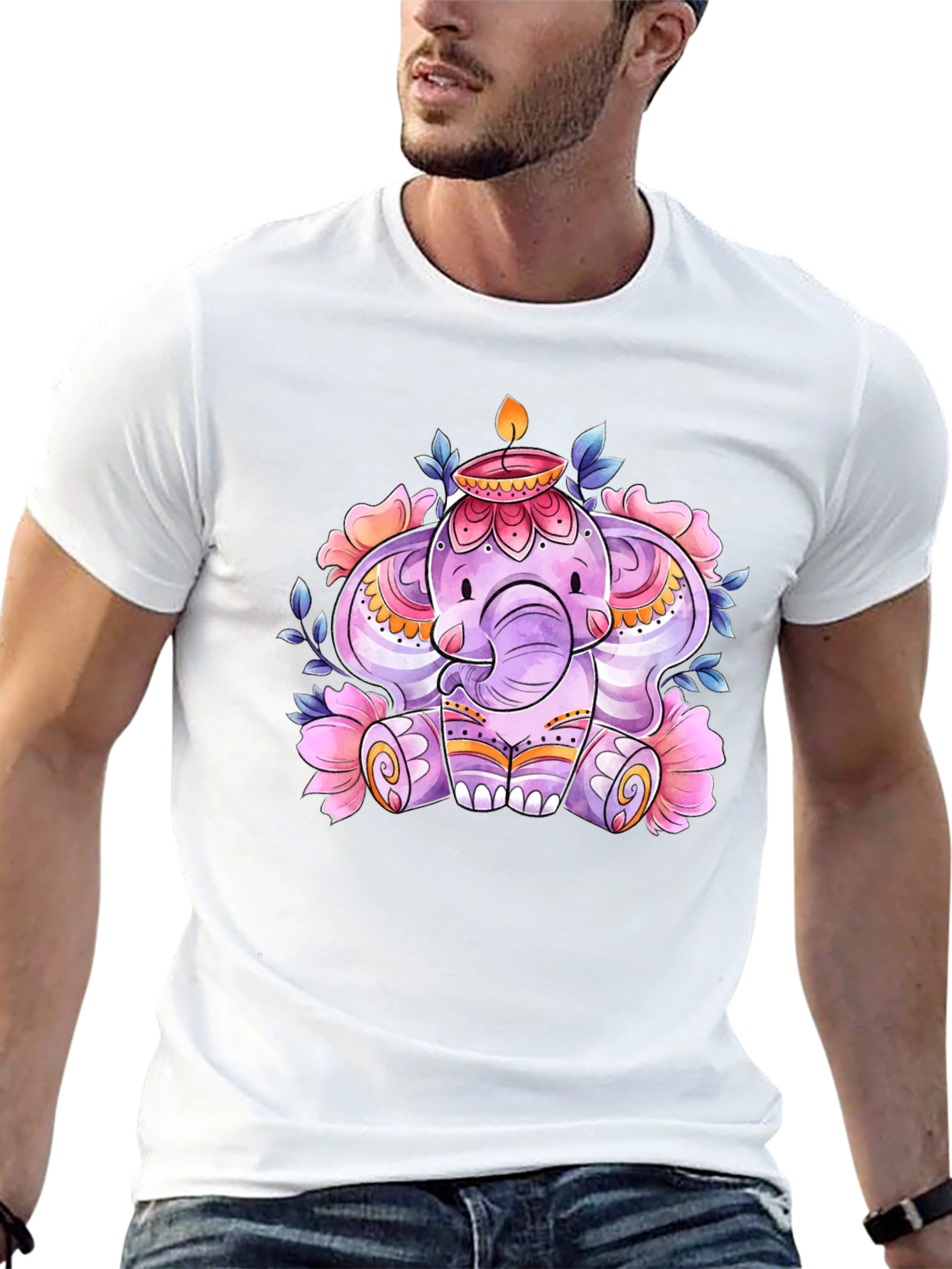 Elephant & Candle Graphic Tee
