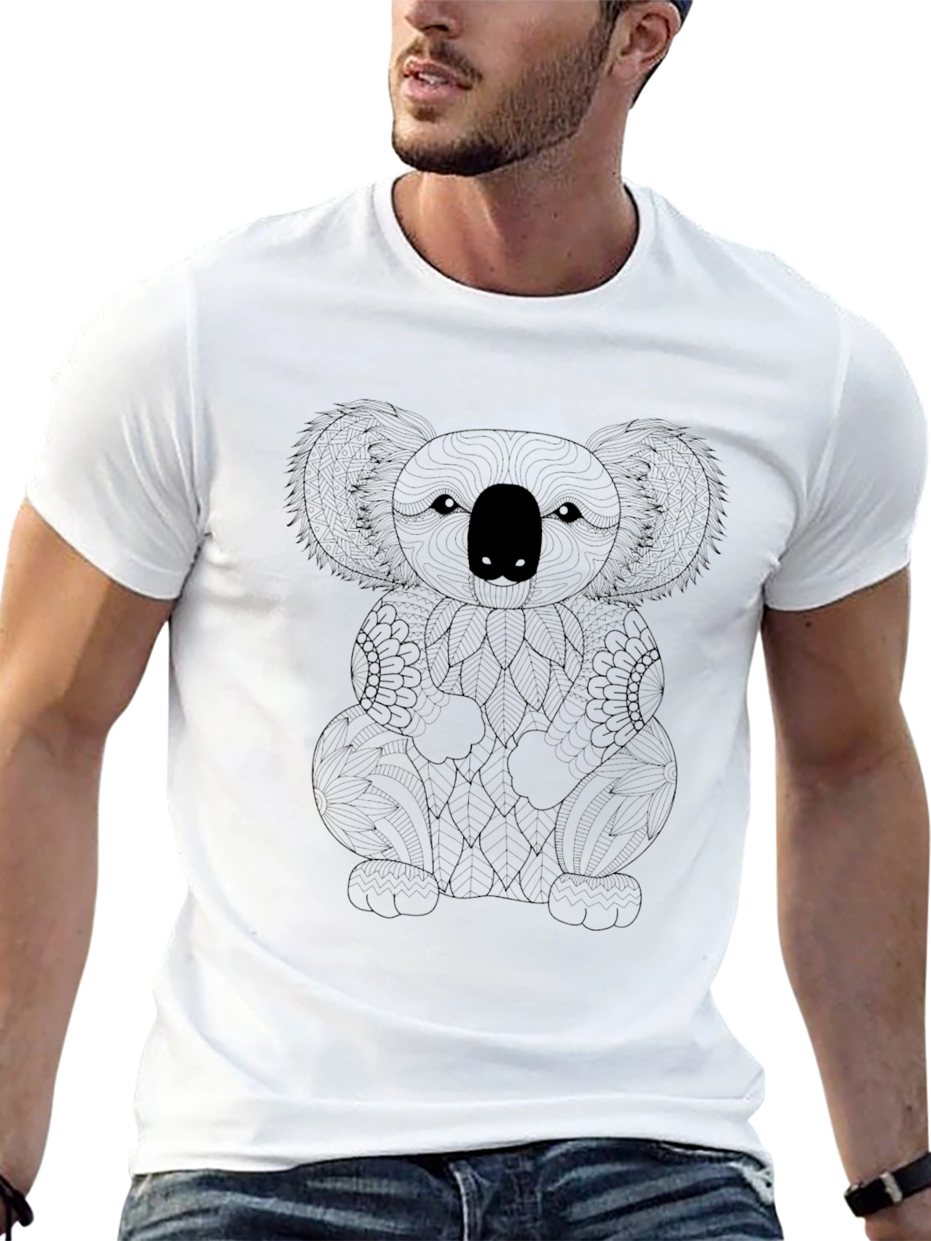 Koala Bear Graphic Print T-Shirt