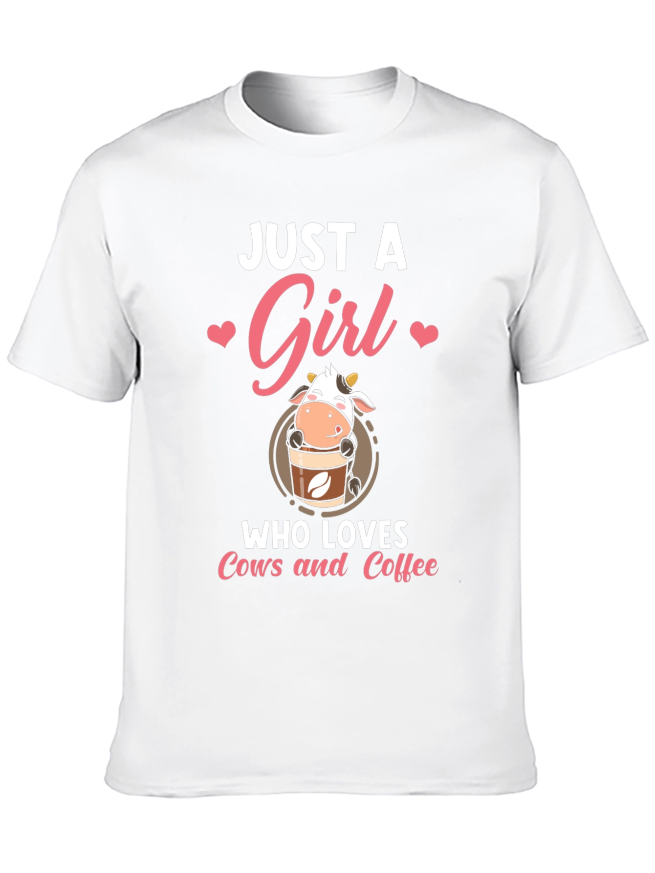 Girl Who Loves Cows and Coffee T-Shirt