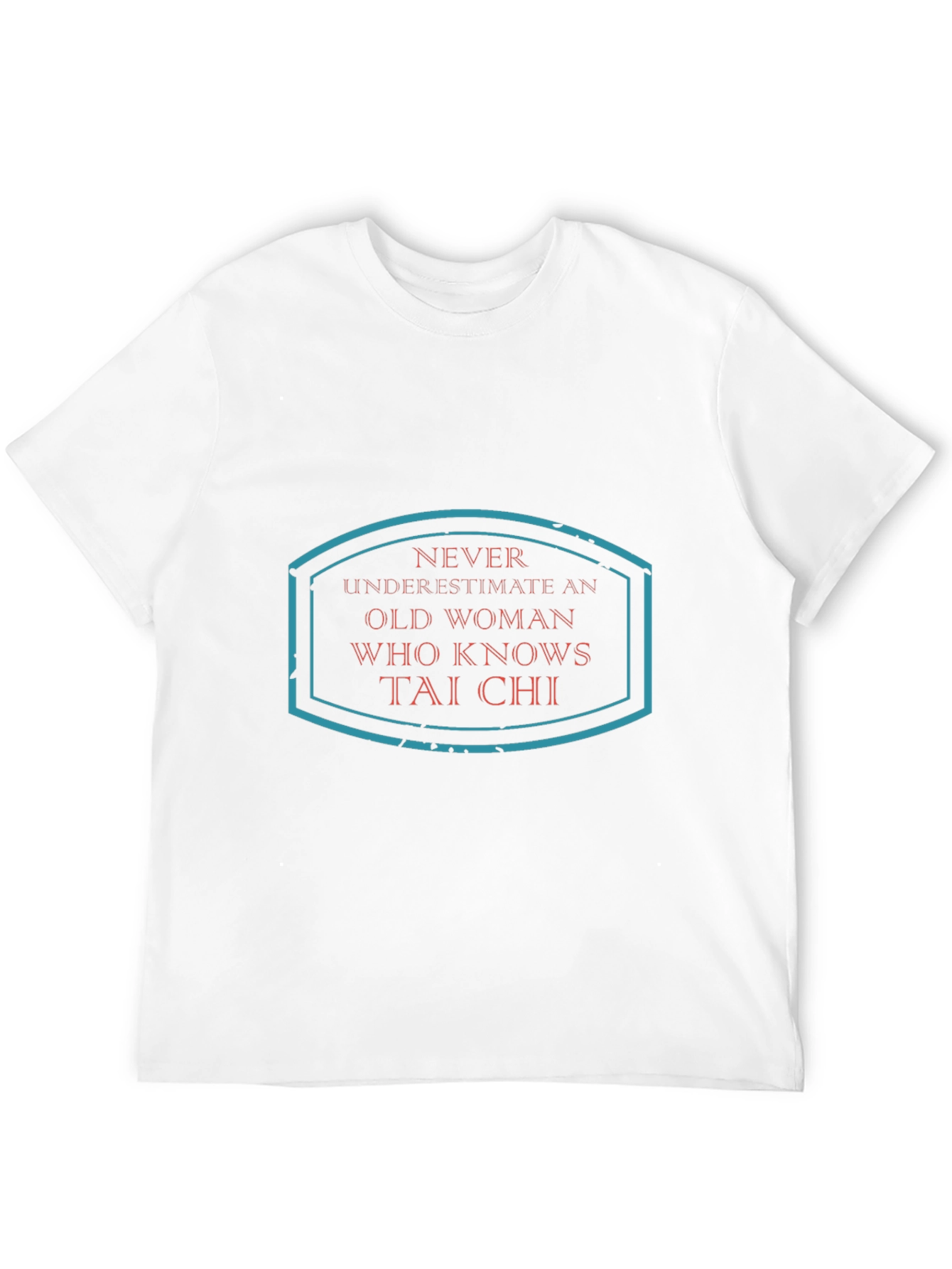 Tai Chi Old Woman Graphic T-Shirt - Black