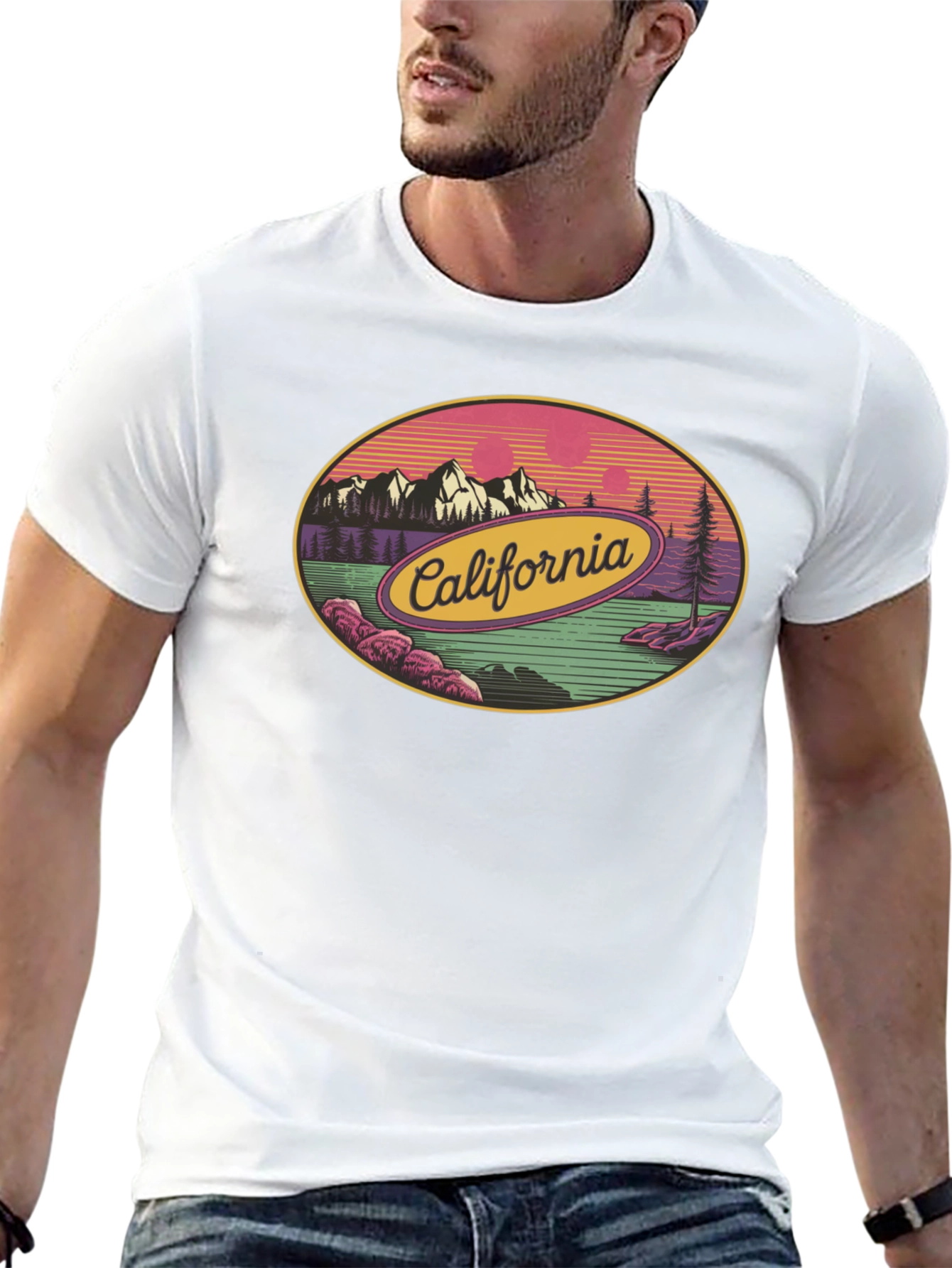 California Graphic Tee - Retro Style
