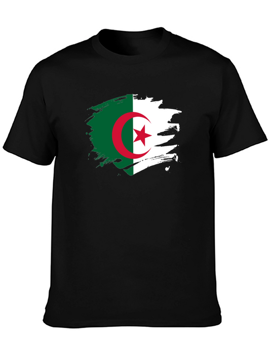 Algeria Flag Black T-Shirt - Show Your Pride!