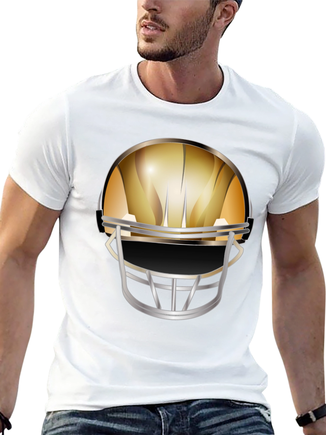 Football Helmet Graphic Tee - Gridiron Style