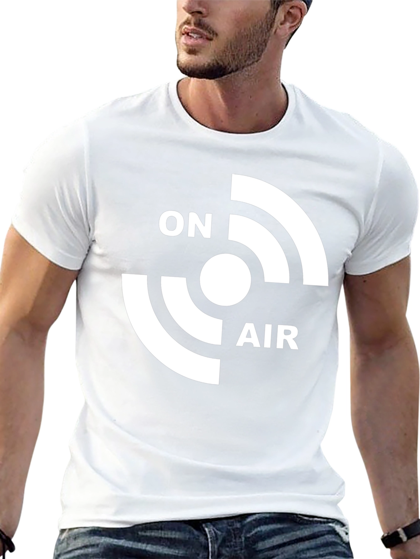 On Air Graphic Tee - Black Cotton T-Shirt