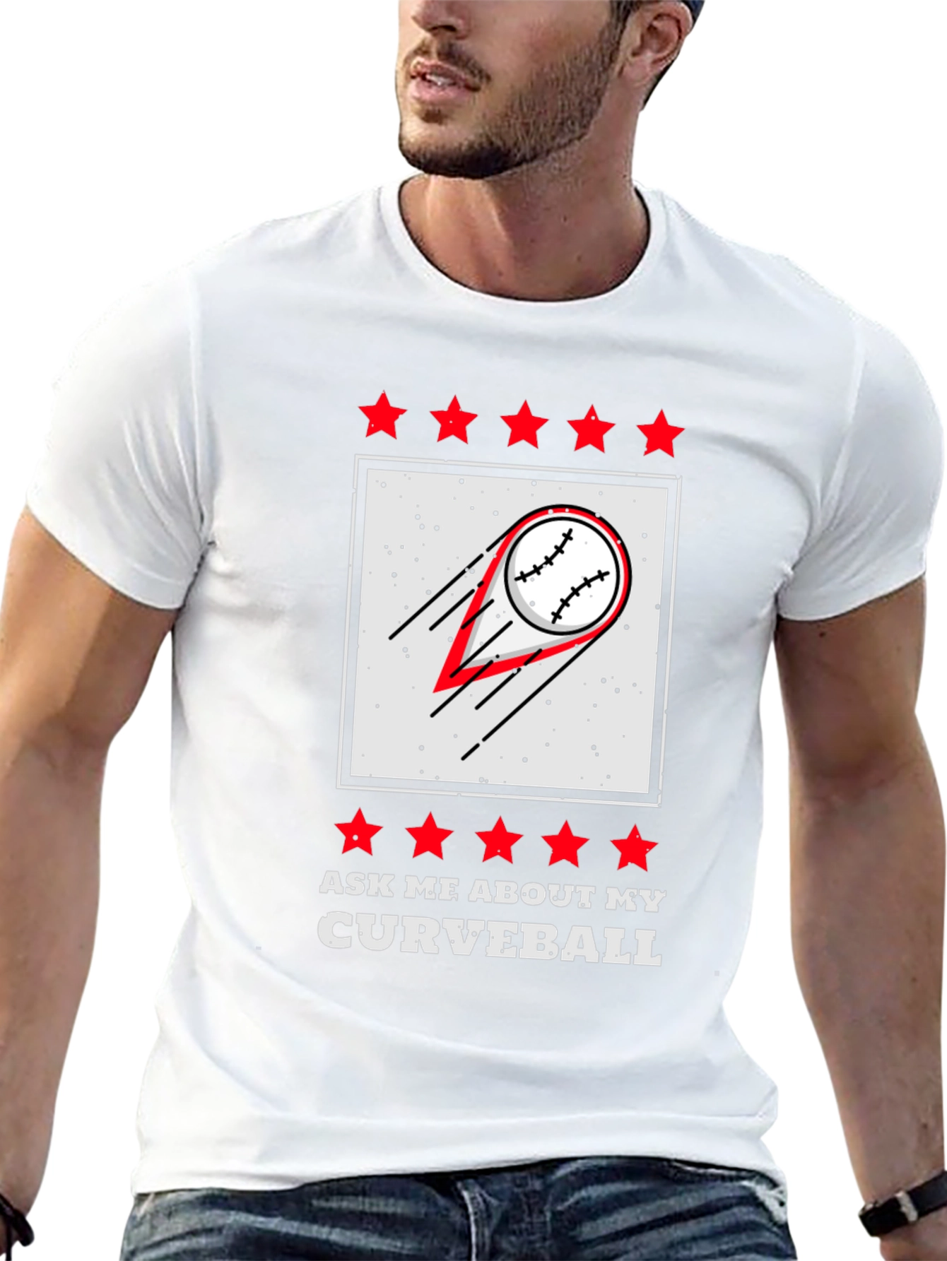 Curveball Baseball Graphic T-Shirt