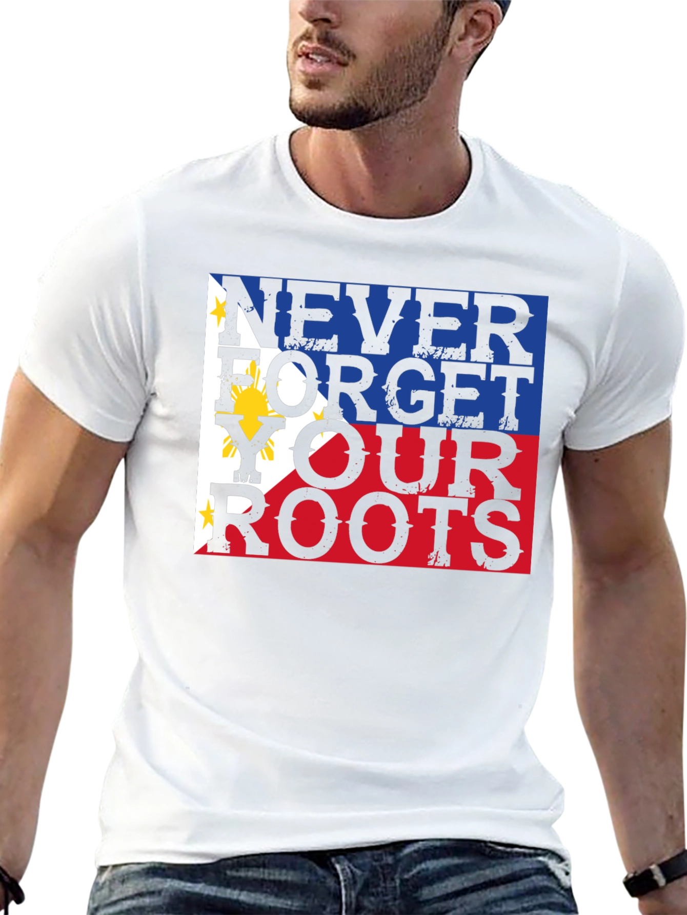 Never Forget Your Roots Philippines Flag T-Shirt