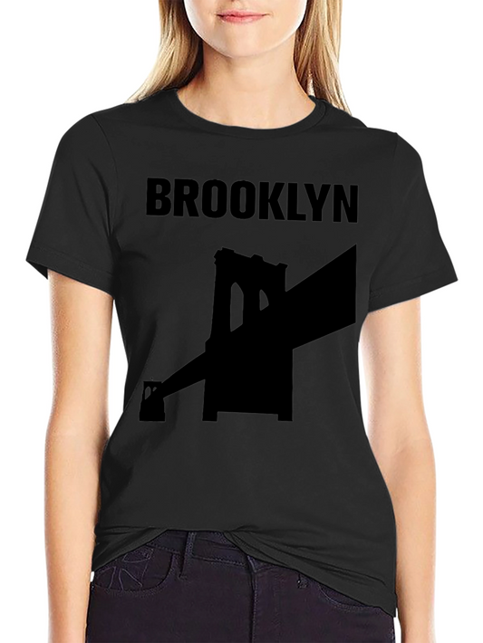 Brooklyn Bridge Graphic Tee - Black Cotton T-Shirt