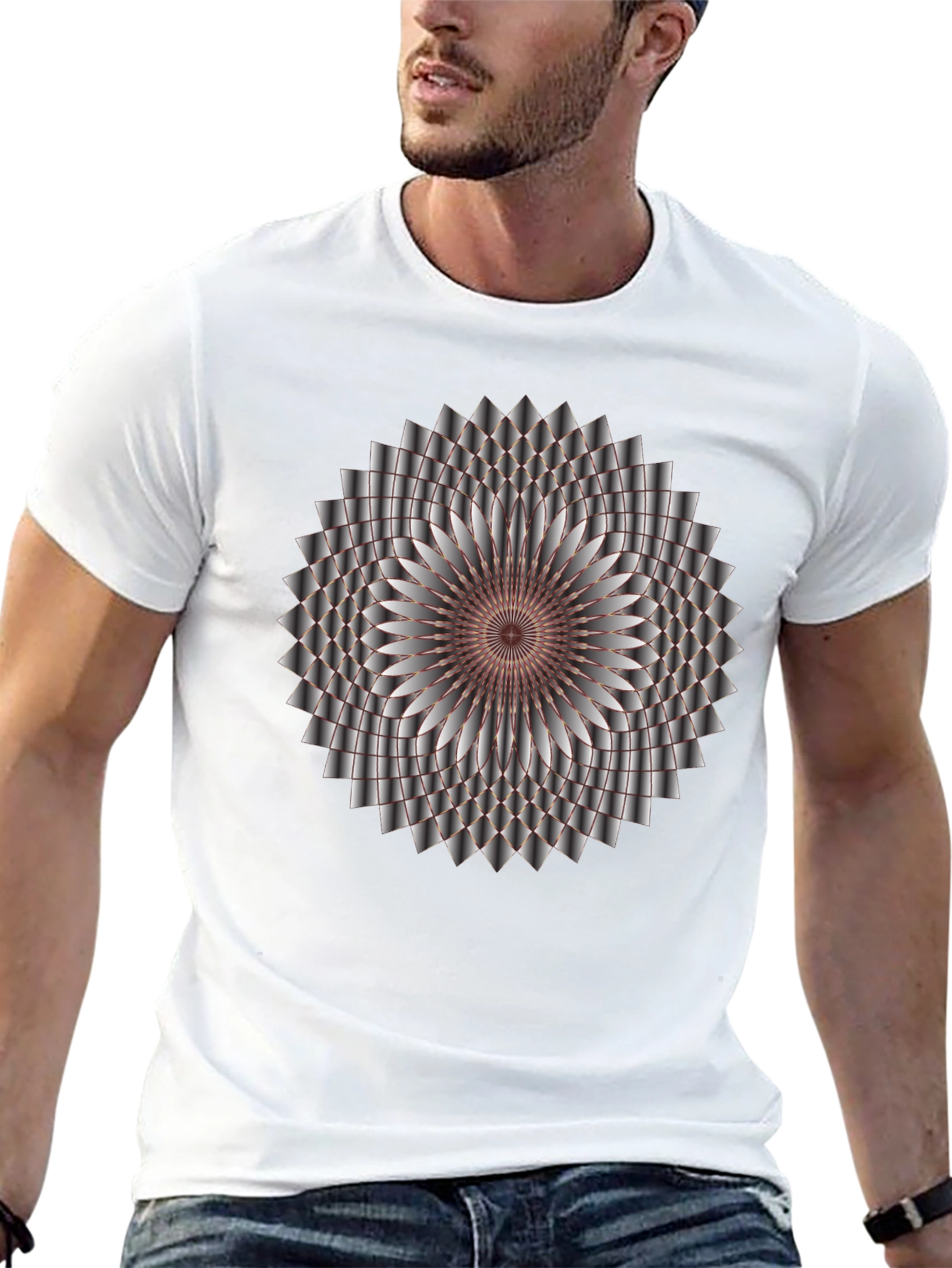 Geometric Mandala Graphic Print T-Shirt