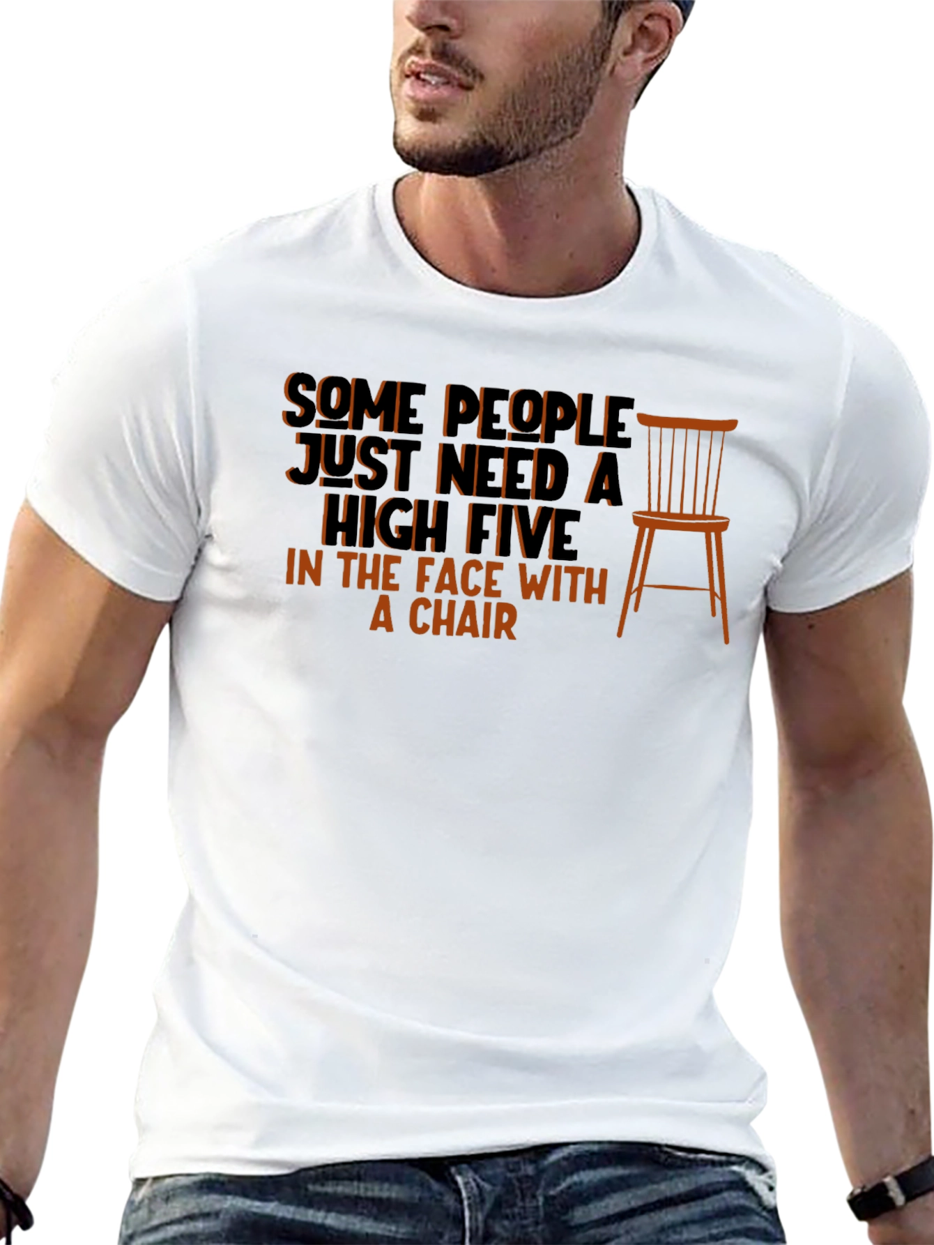 Sarcastic High Five with a Chair T-Shirt