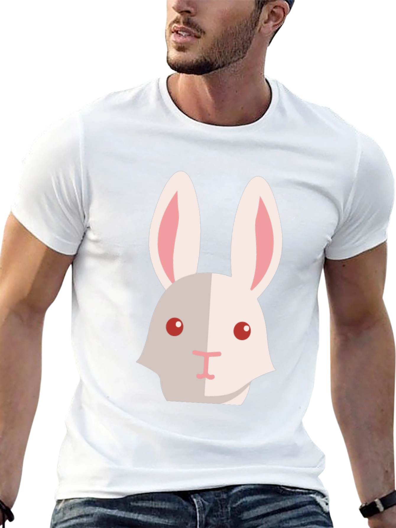 Rabbit Graphic Tee - Soft Cotton Blend