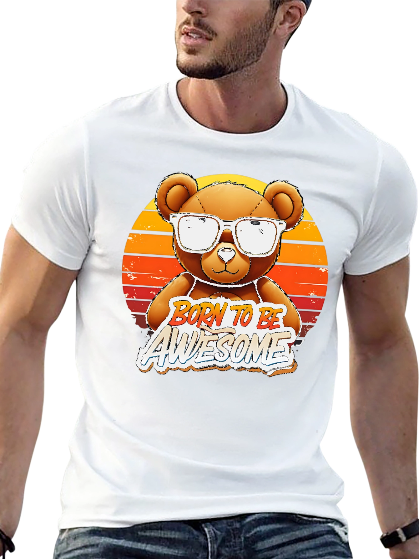 Born To Be Awesome Bear T-Shirt
