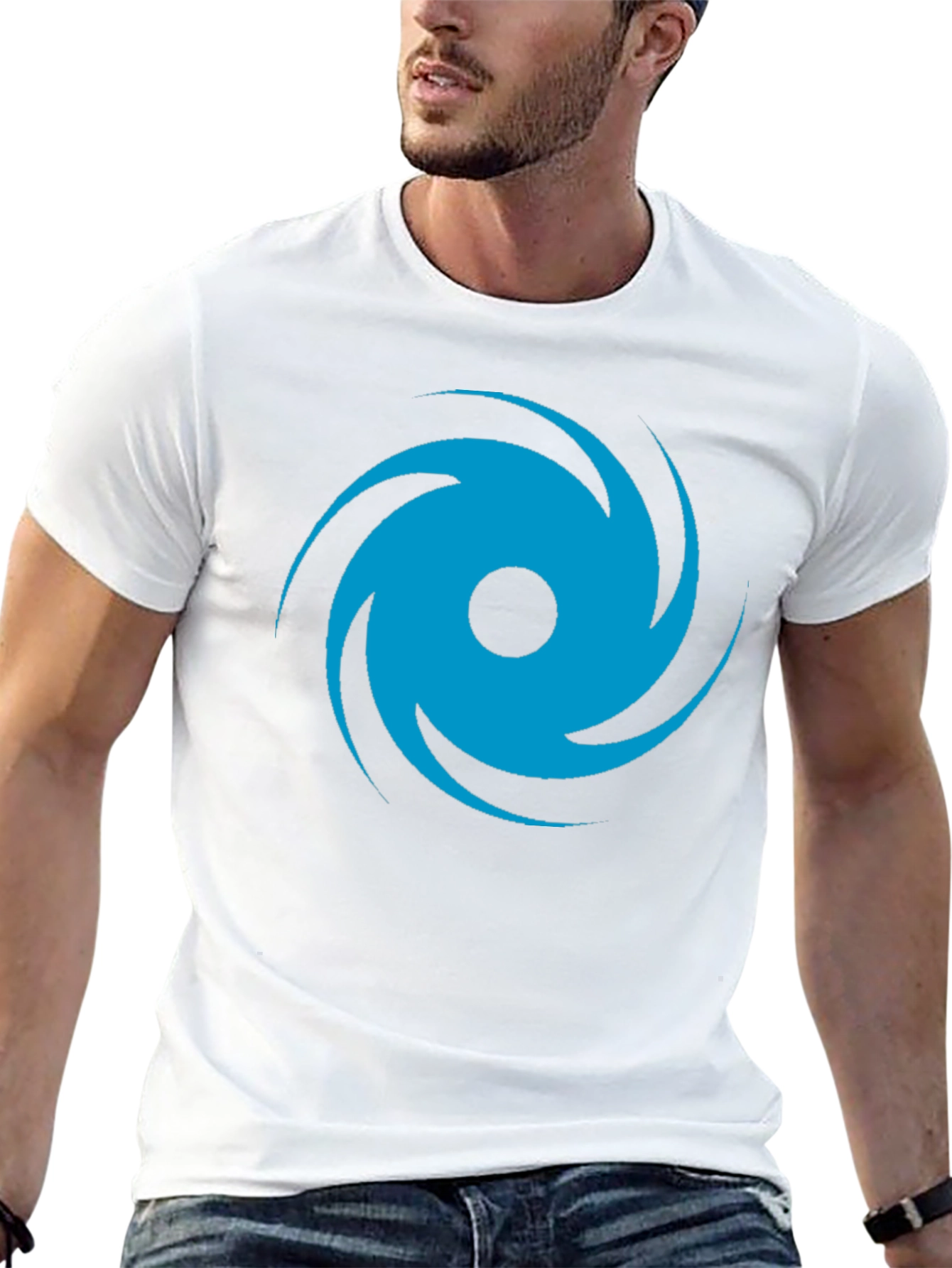🌀Whirlwind Graphic T-Shirt - Casual Black Tee