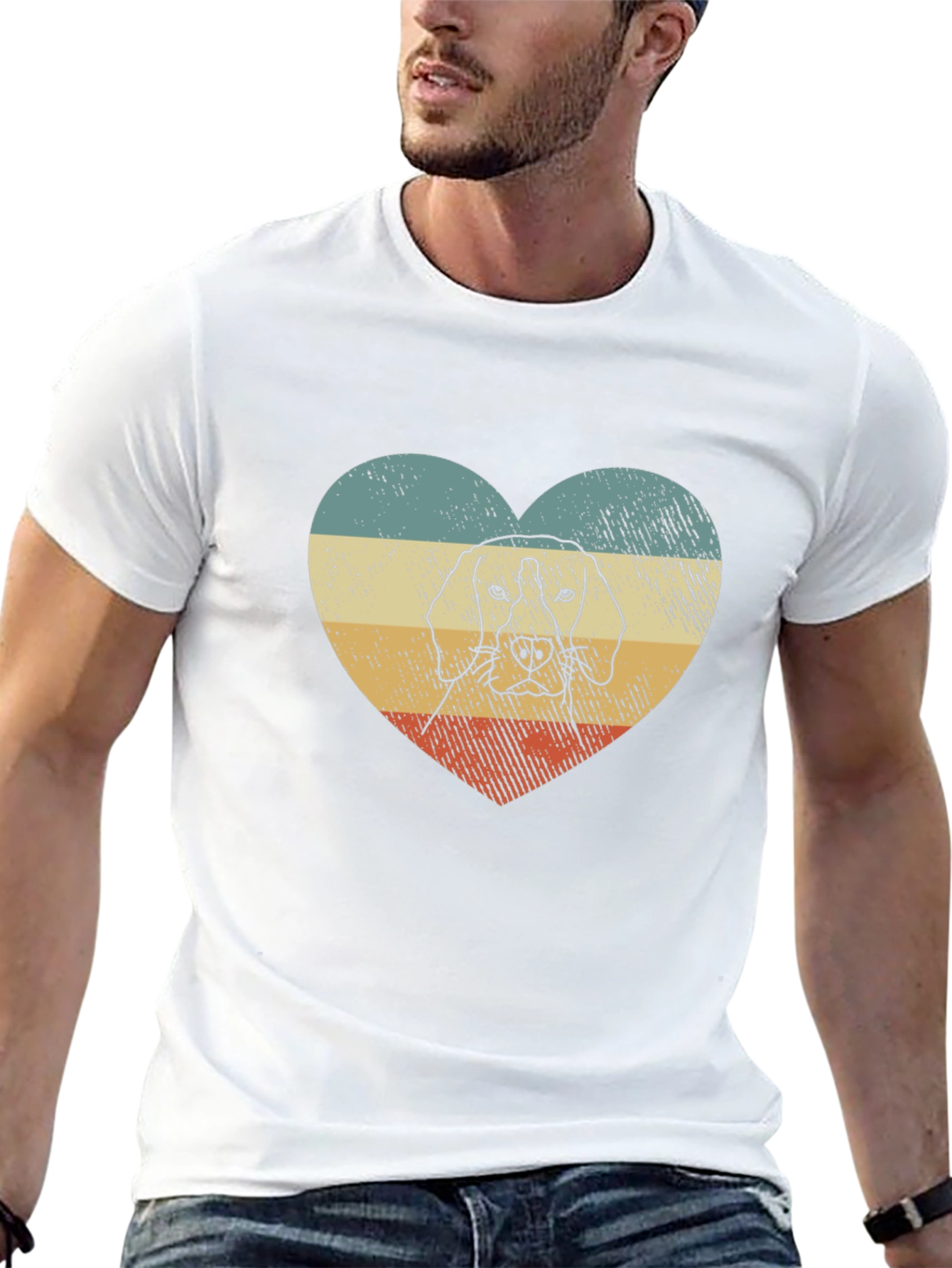 Dog Heart T-Shirt - Retro Style Graphic Tee