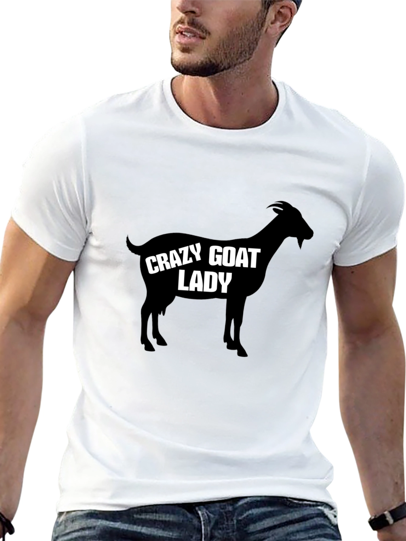 Crazy Goat Lady T-Shirt - Black Humor Tee