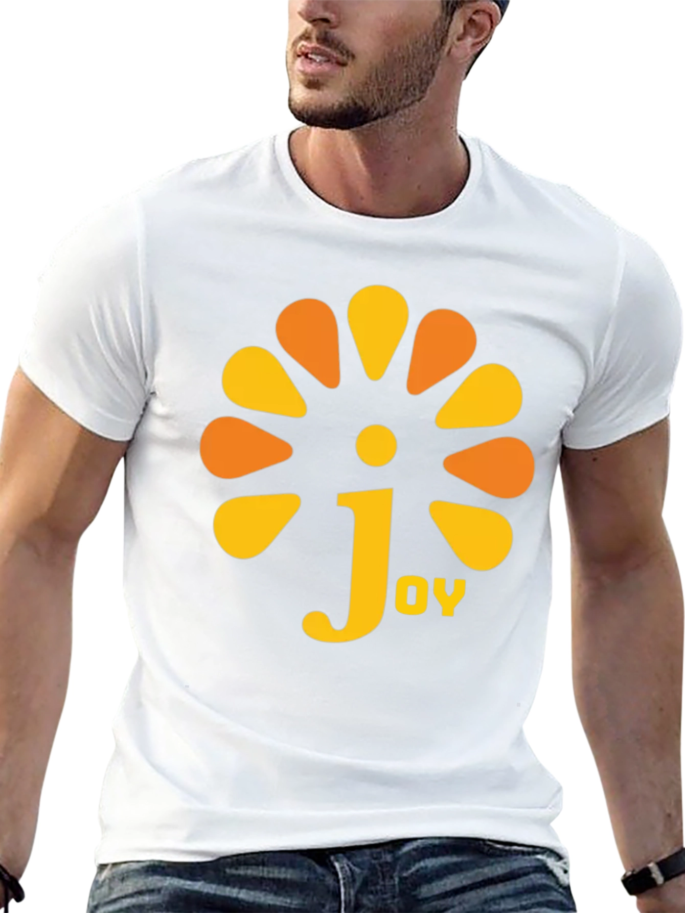 Retro Joy Graphic Tee - Black Cotton Blend Shirt
