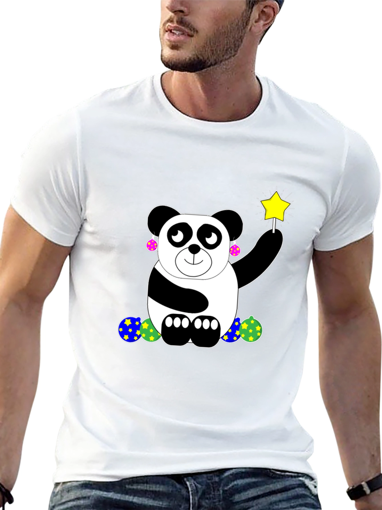 Panda With Wand Graphic T-Shirt