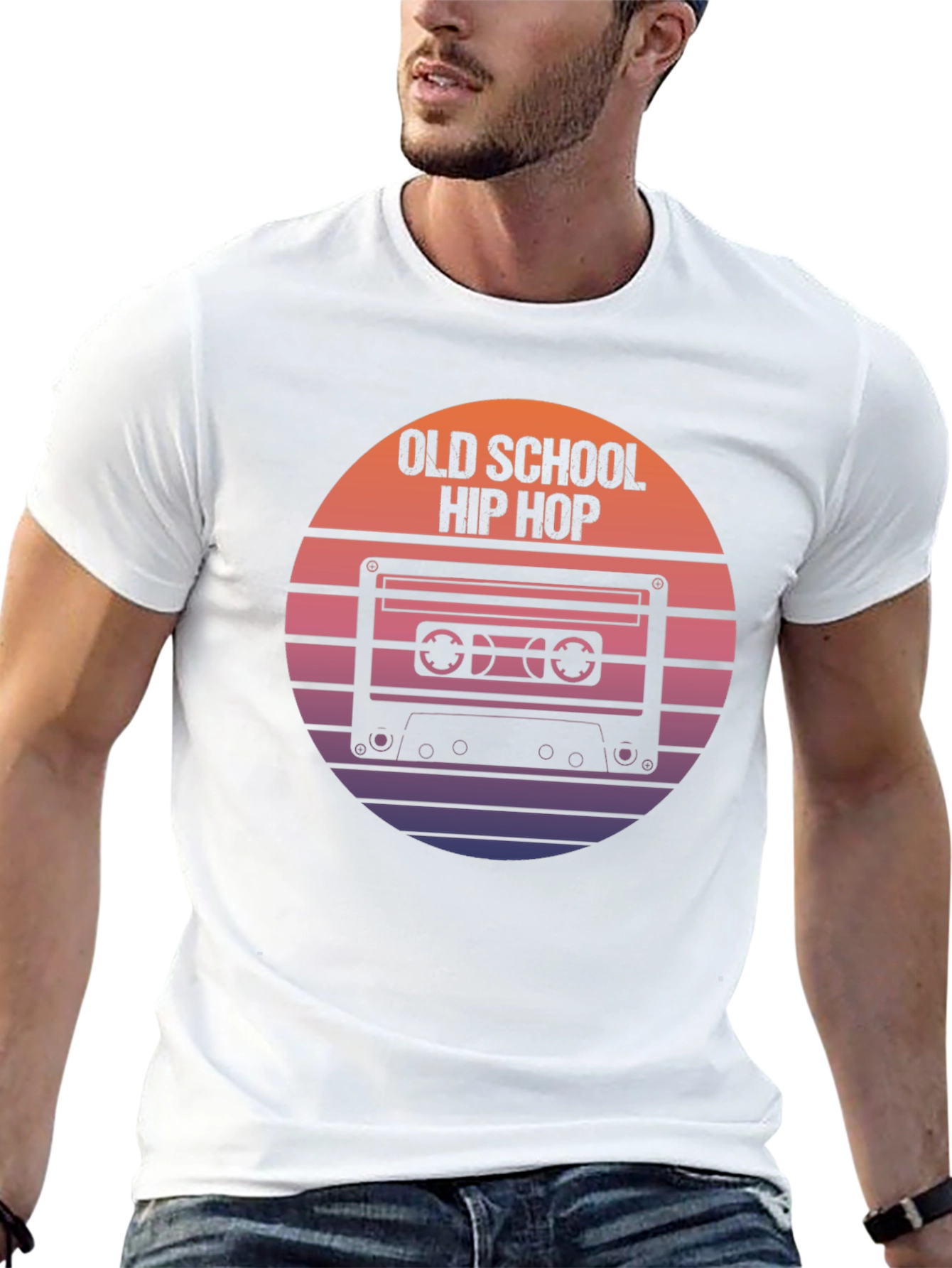 Old School Hip Hop Cassette Tape Graphic T-Shirt